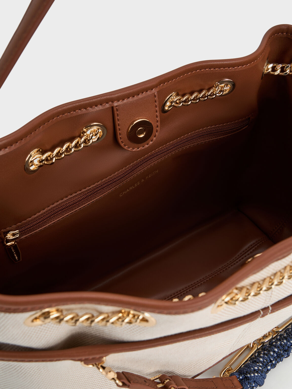 Addison アディソン キャンバスノットロープトートバッグ, トープキャンバス, hi-res