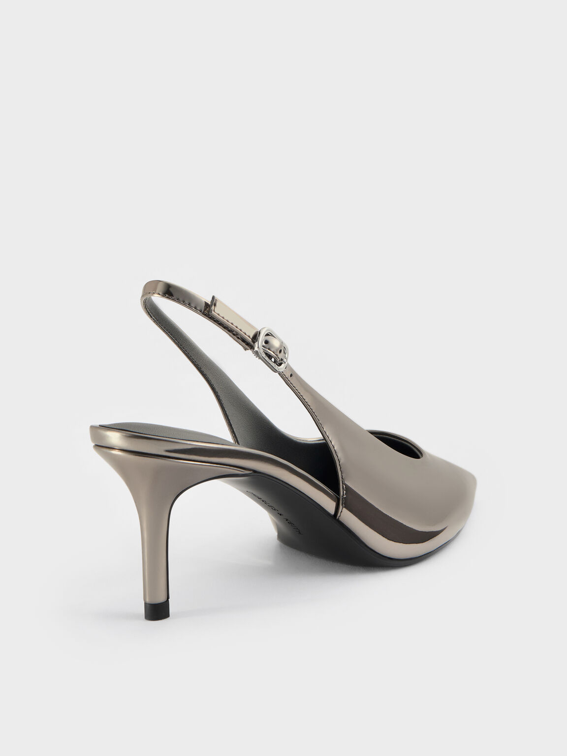 Kaia カイア スリングバックパンプス, ピューター, hi-res