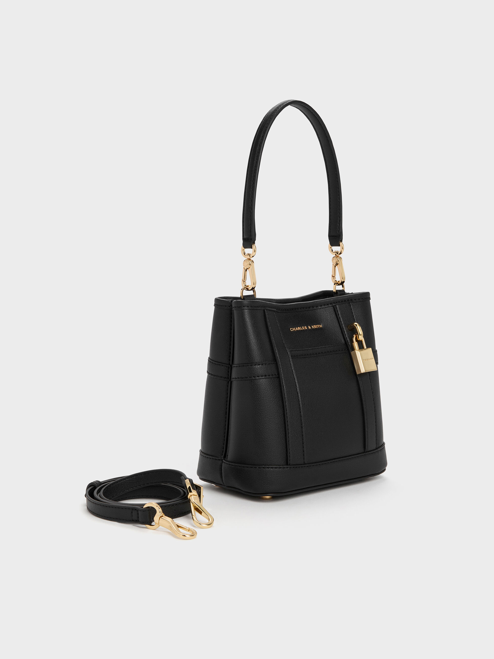 Scottie スコッティー バケットバッグ - ブラック | CHARLES & KEITH