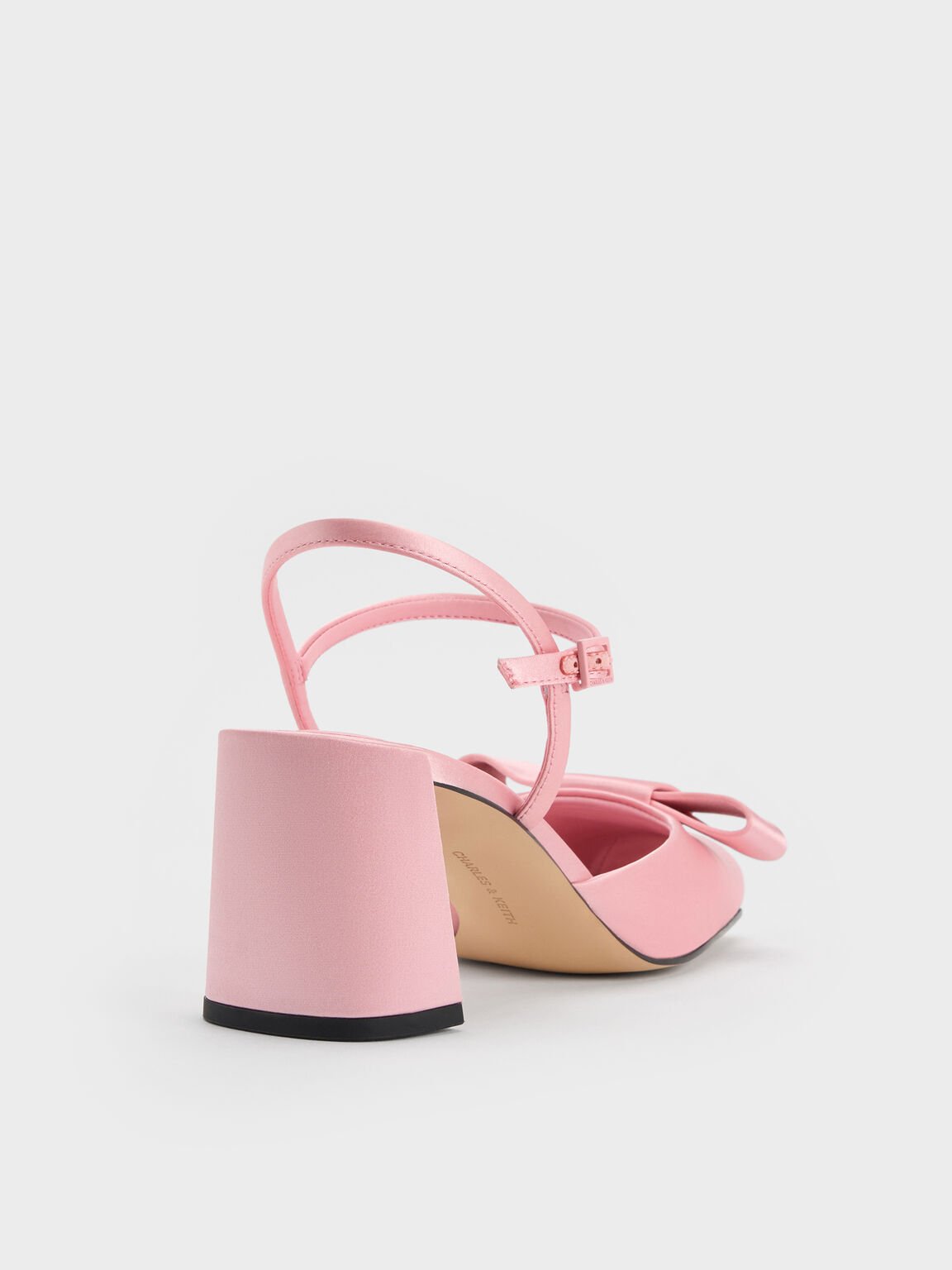 Brantley ブラントリー ボウ アンクルストラップパンプス, ピンク, hi-res