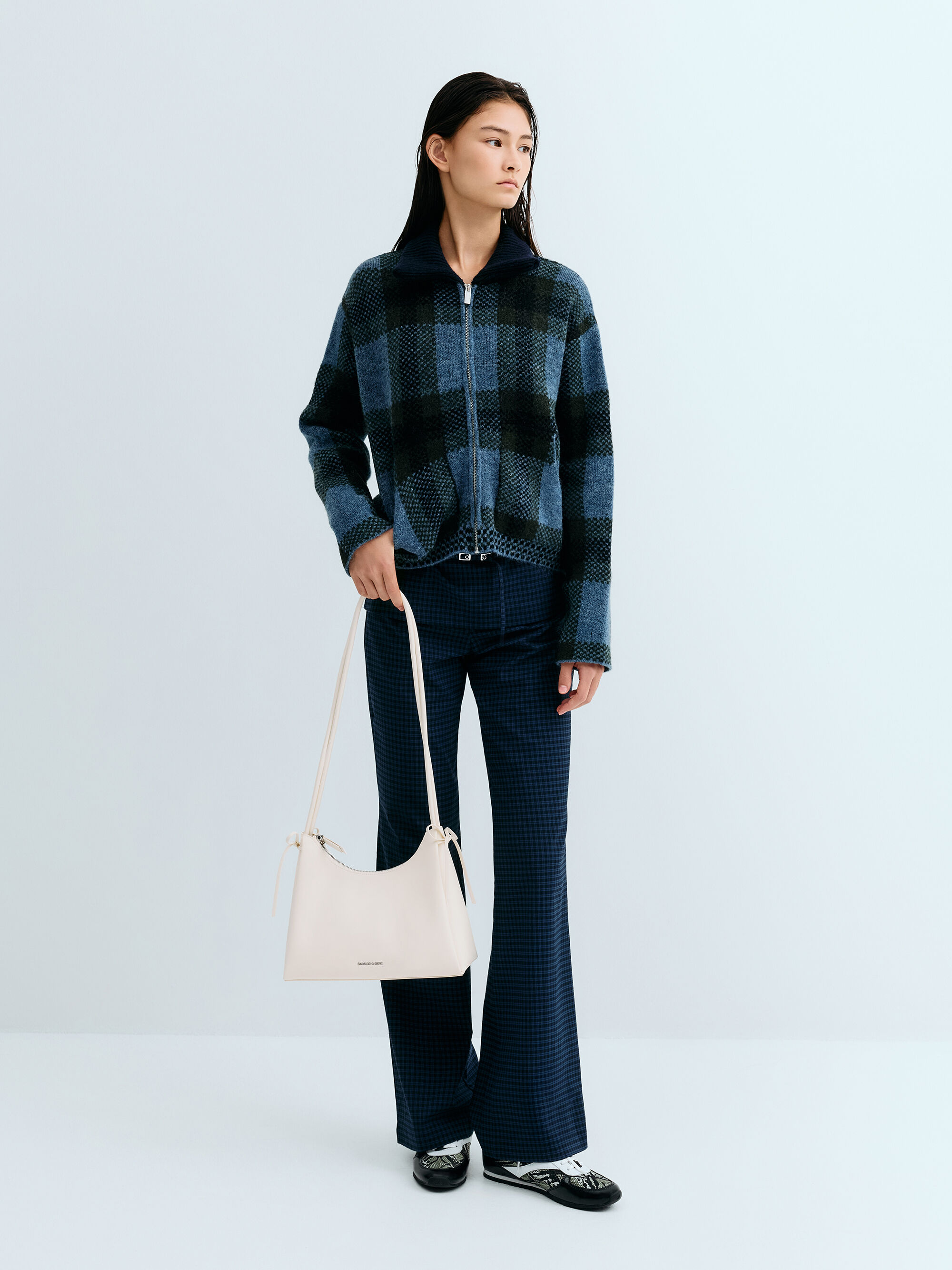 Hazel ヘーゼル ボウホーボーバッグ - クリーム | CHARLES & KEITH