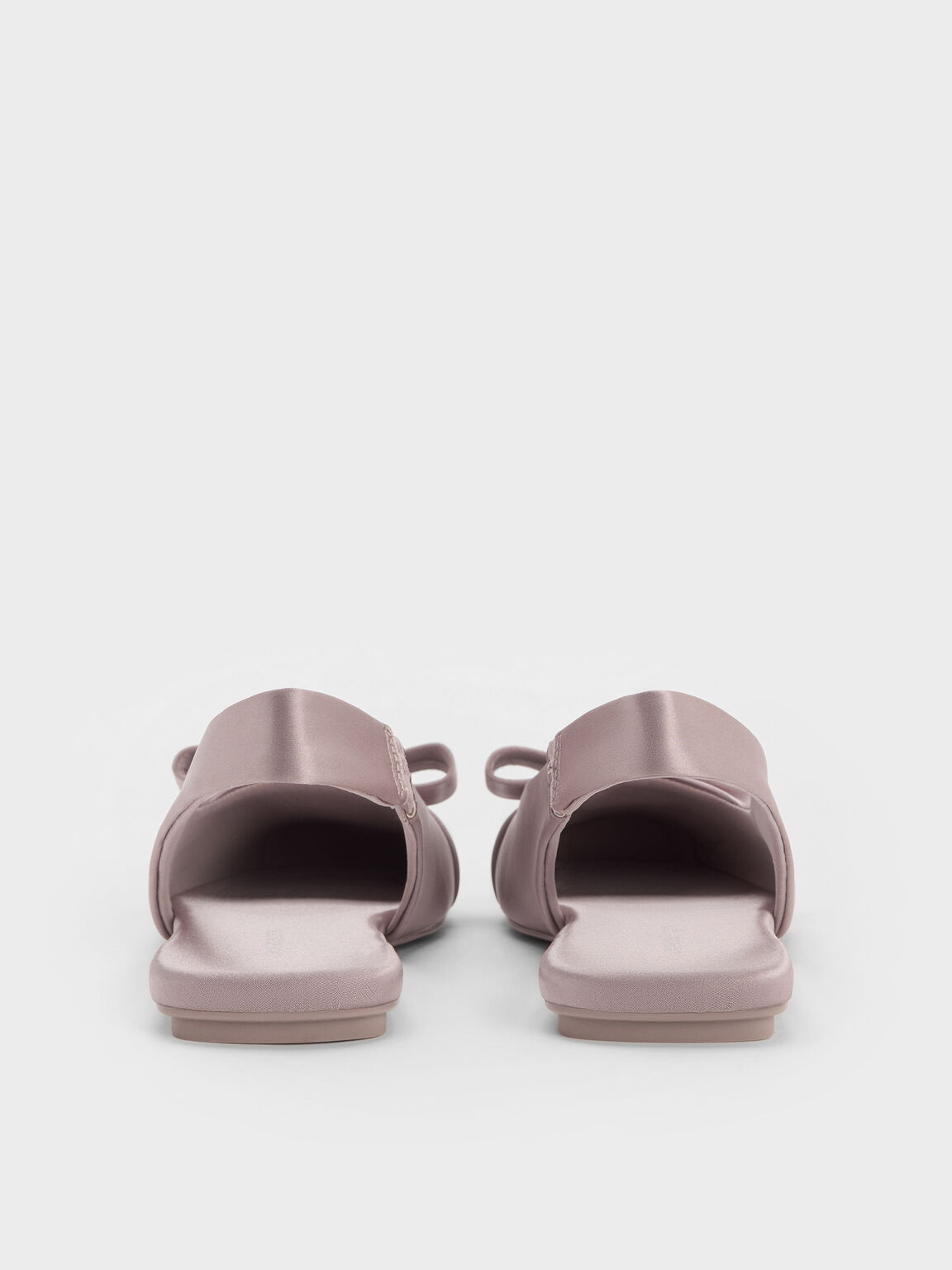 サテンボウ スリングバックバレエフラット, モーヴ, hi-res