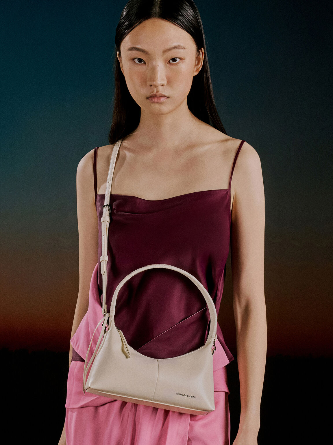 Simone シモーン ショルダーバッグ, クリーム, hi-res