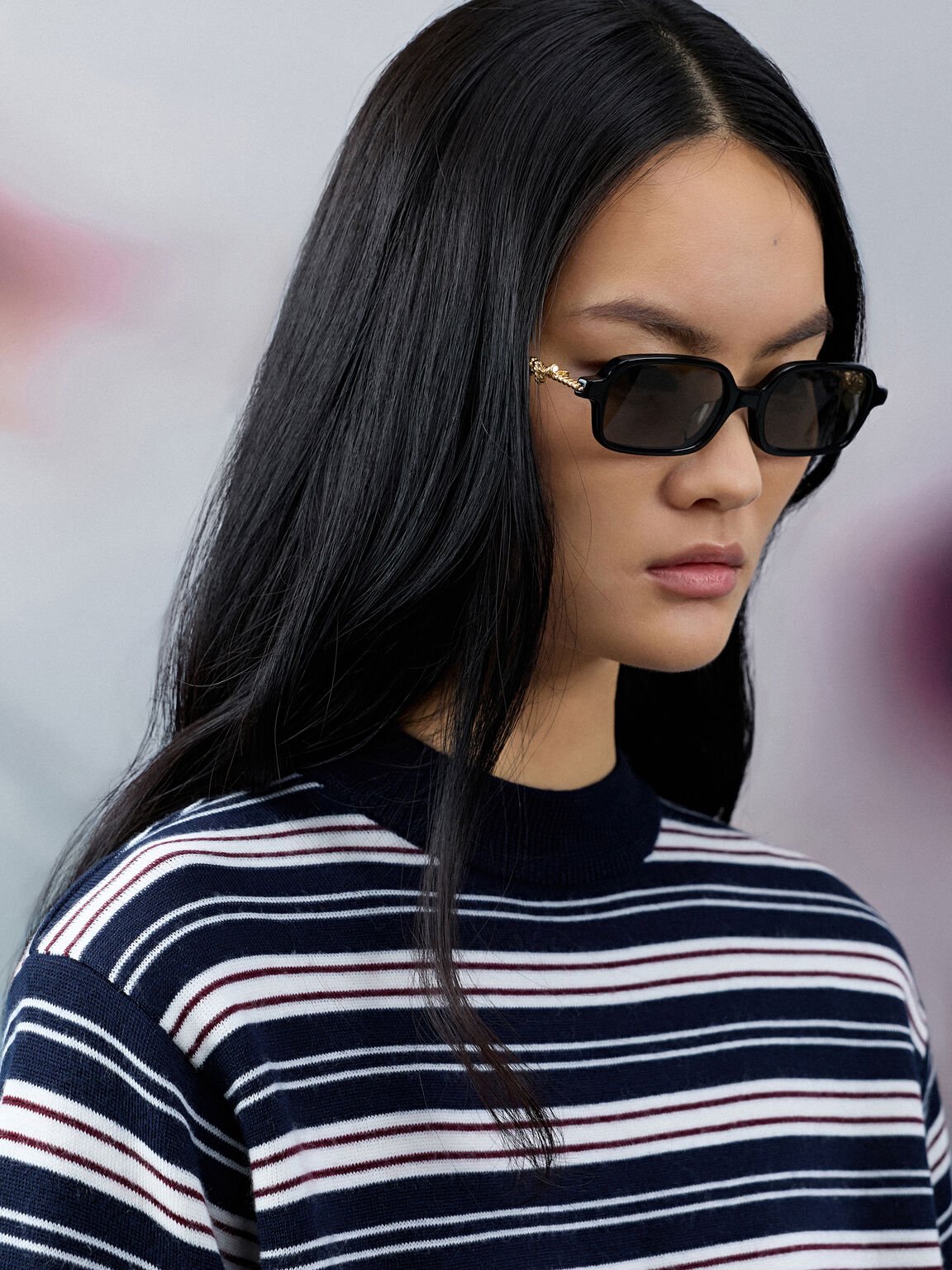 Sable セーブル ノットレクタンギュラー サングラス, ブラック, hi-res