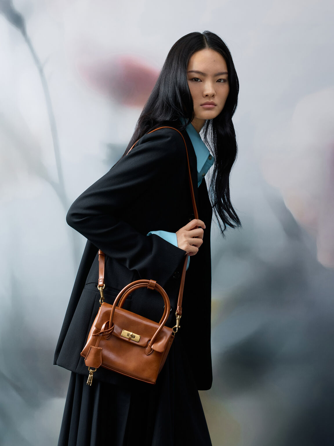 Kerry ミニケリー ボクシートートバッグ, ディストレスドタン, hi-res