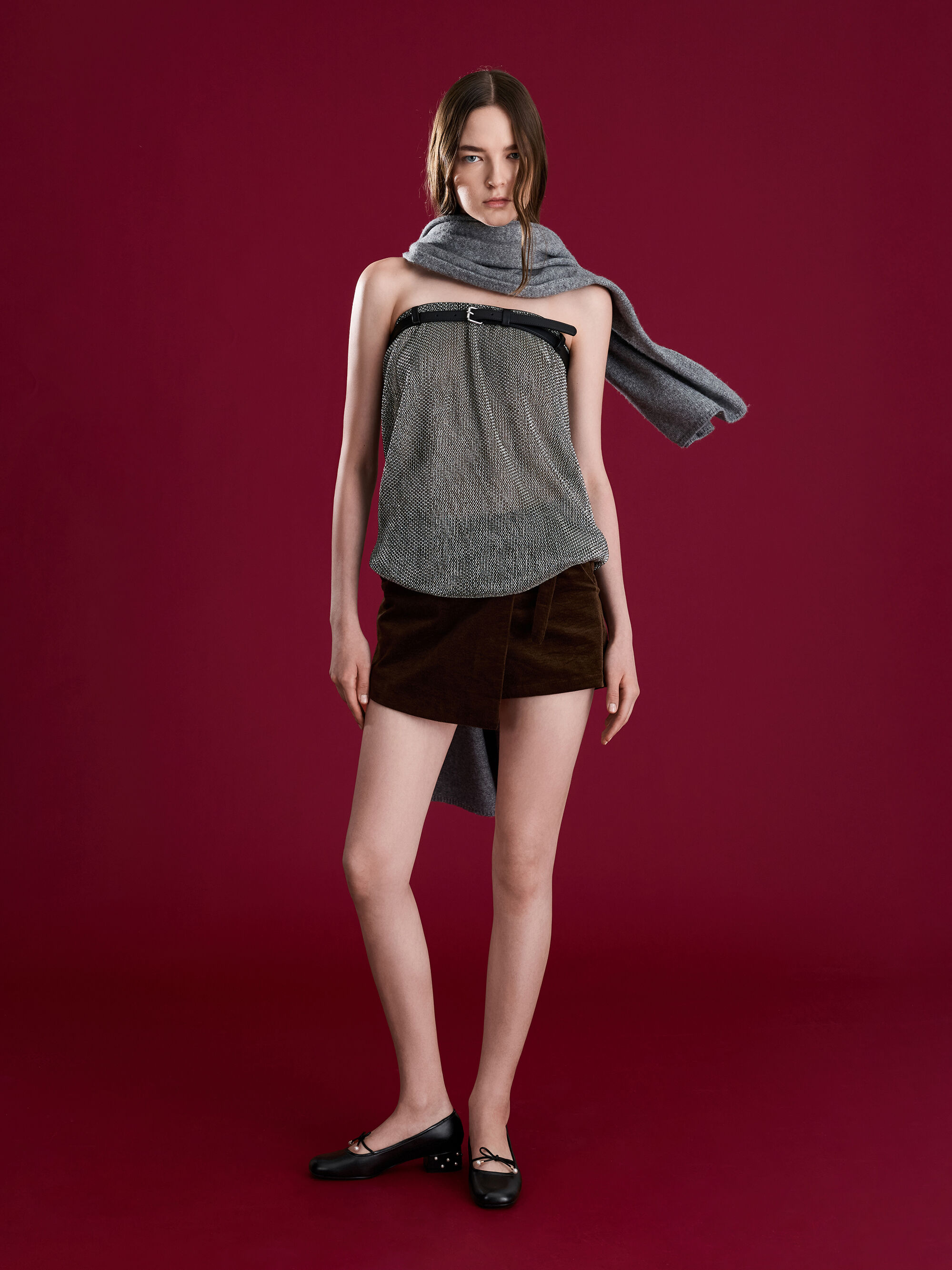 Barbara バーバラ パールエンベリッシュド ボウバレエパンプス