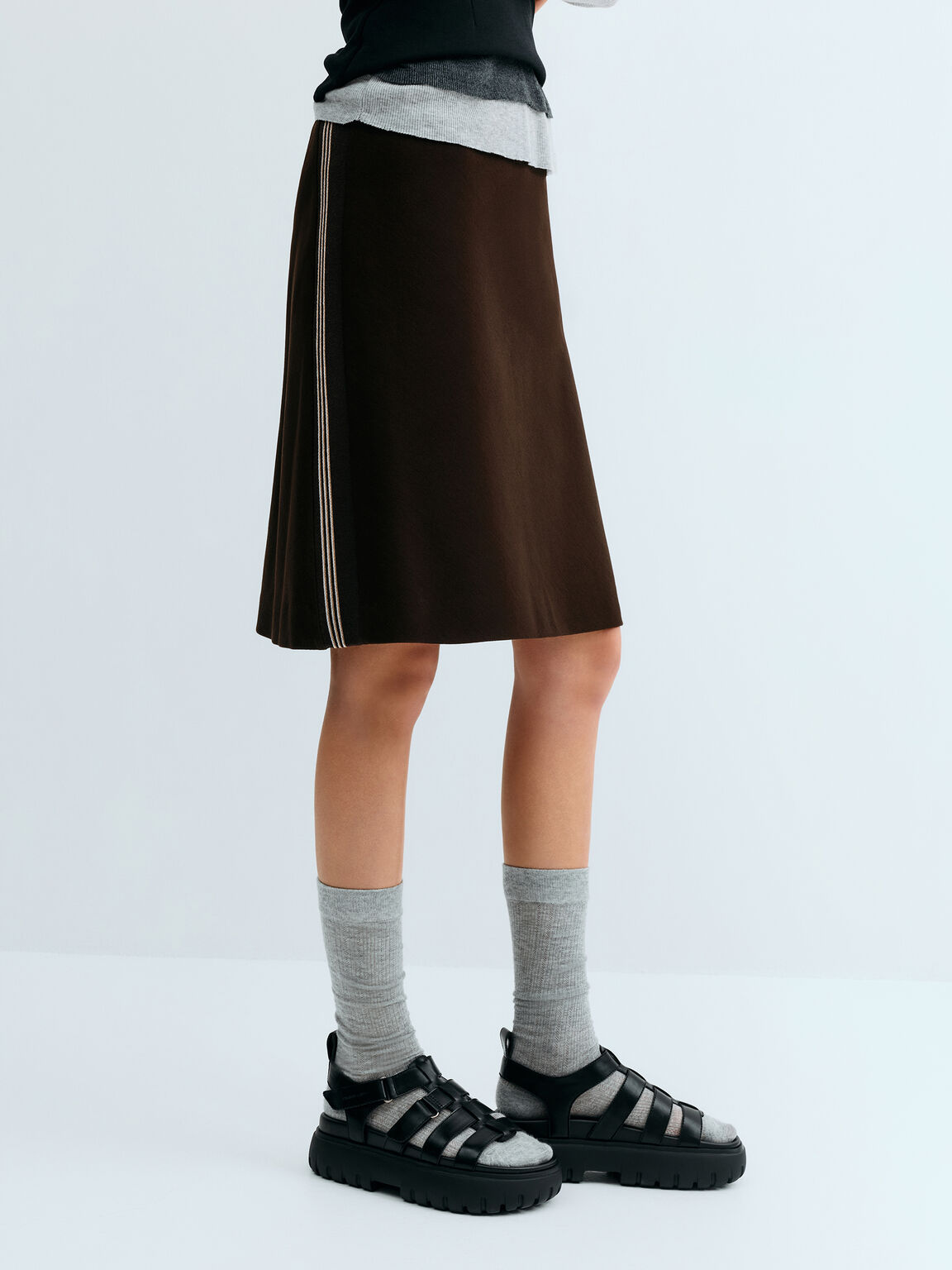 チャンキー ケージドサンダル, ブラック, hi-res