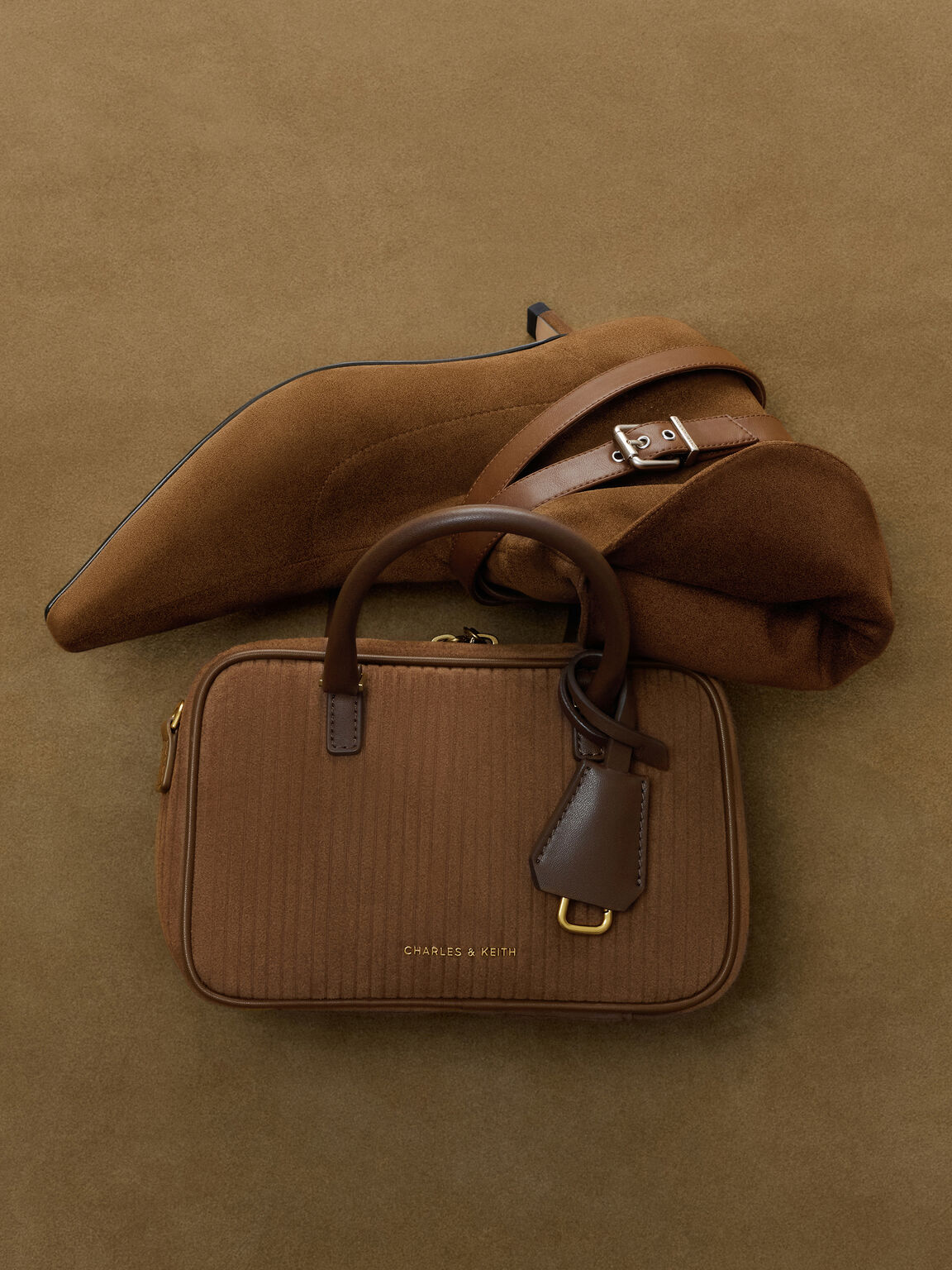 Sianna ミニシアンナ ボウリングバッグ, モカブラウン, hi-res