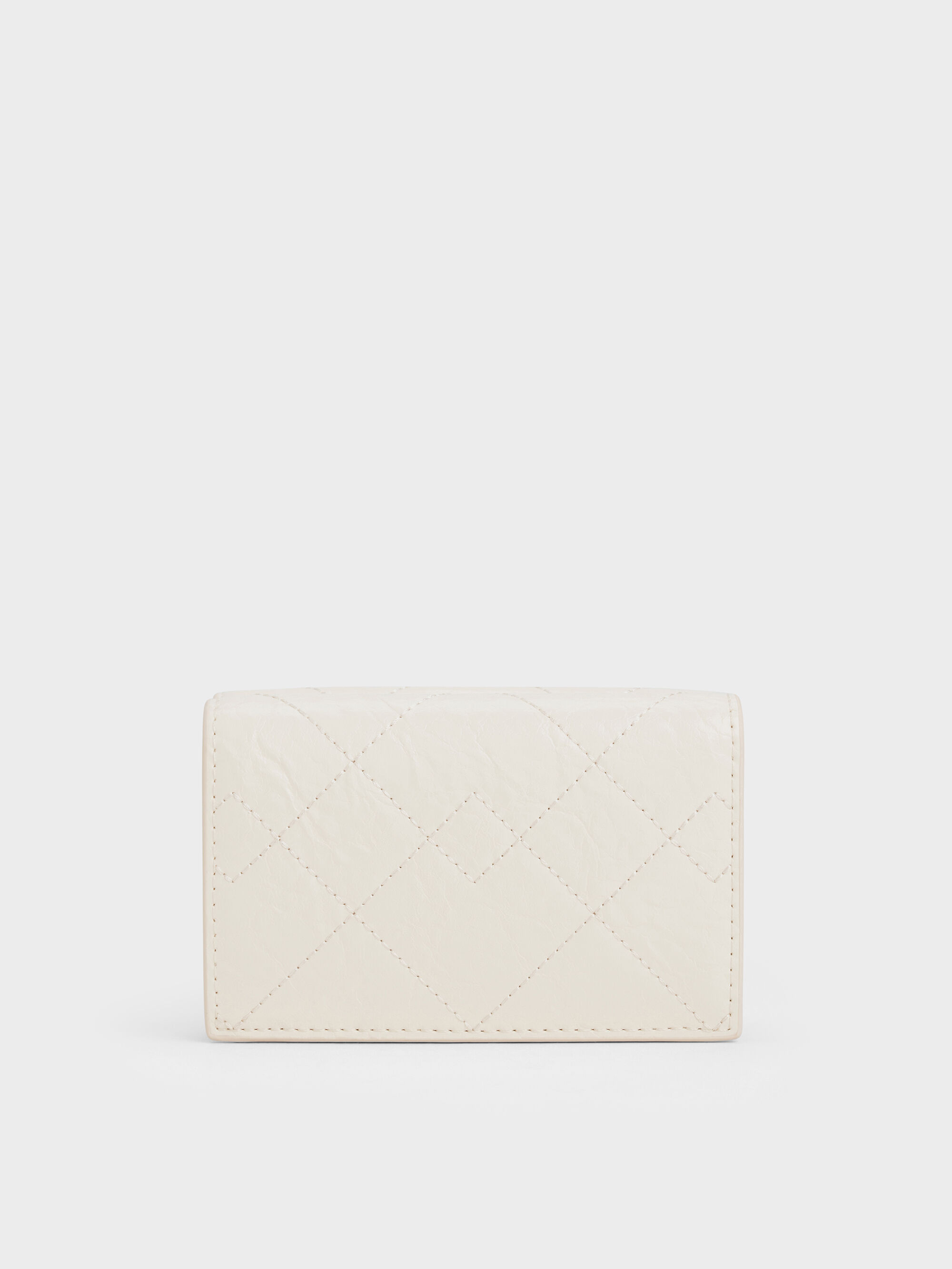 Duo ドゥオ キルトフォルドオーバー ウォレット - クリーム | CHARLES