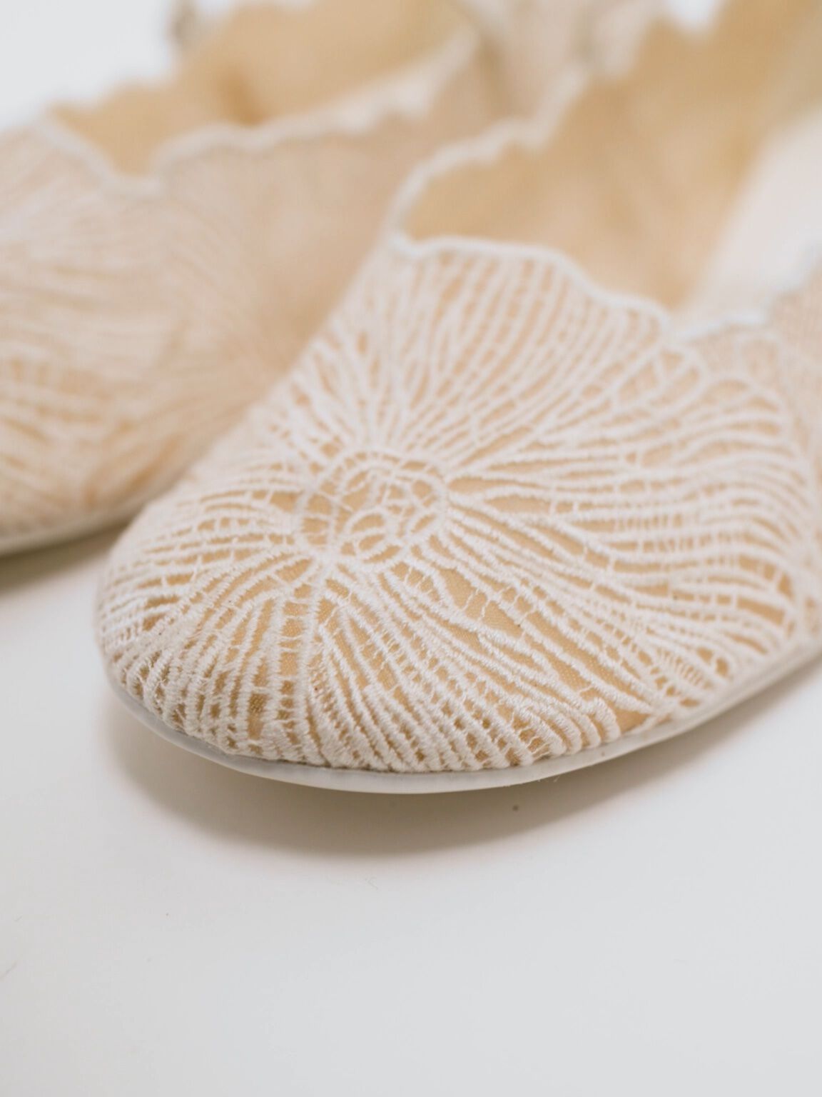 Meja メジャー クロシェ フローラルメリージェーンフラット, ホワイト, hi-res