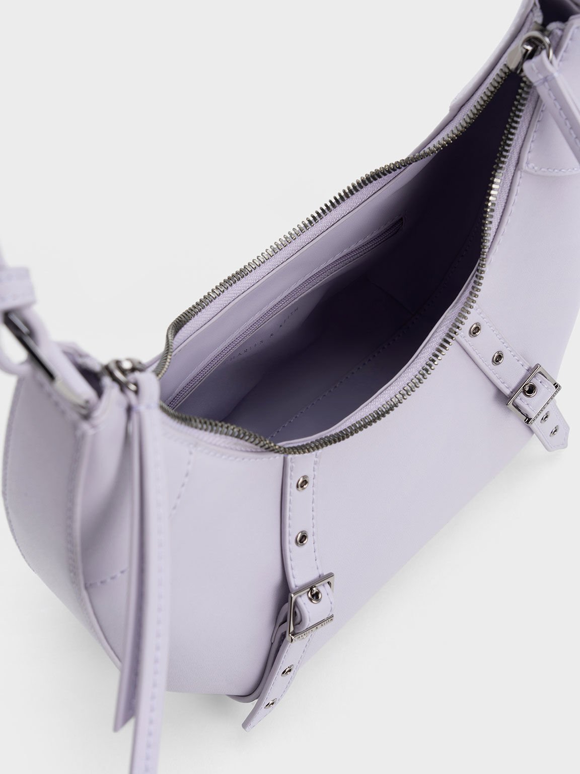Grommet グロメット クレセントホーボーバッグ, ライラック, hi-res