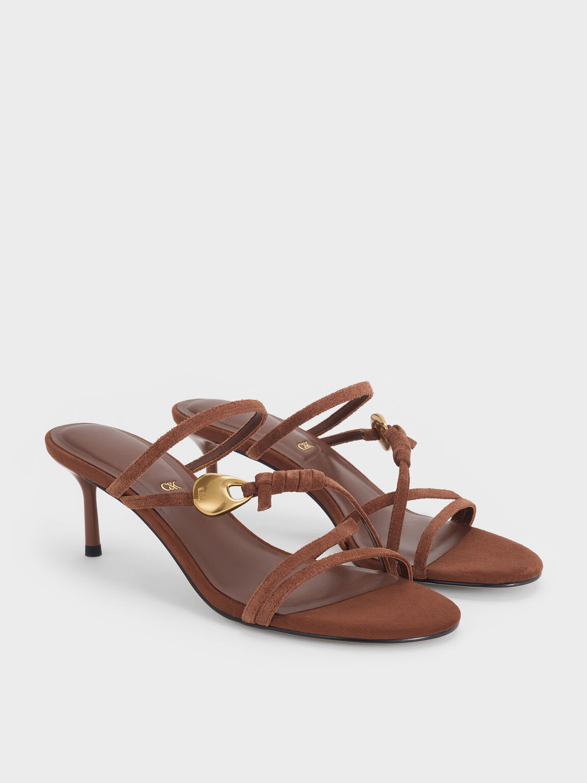 Adema アデマ ストラッピー ヒールミュール, ブラウン, hi-res