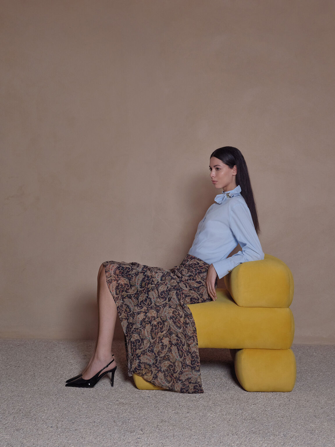 レザースリングバック スティレットパンプス, ブラックボックス, hi-res