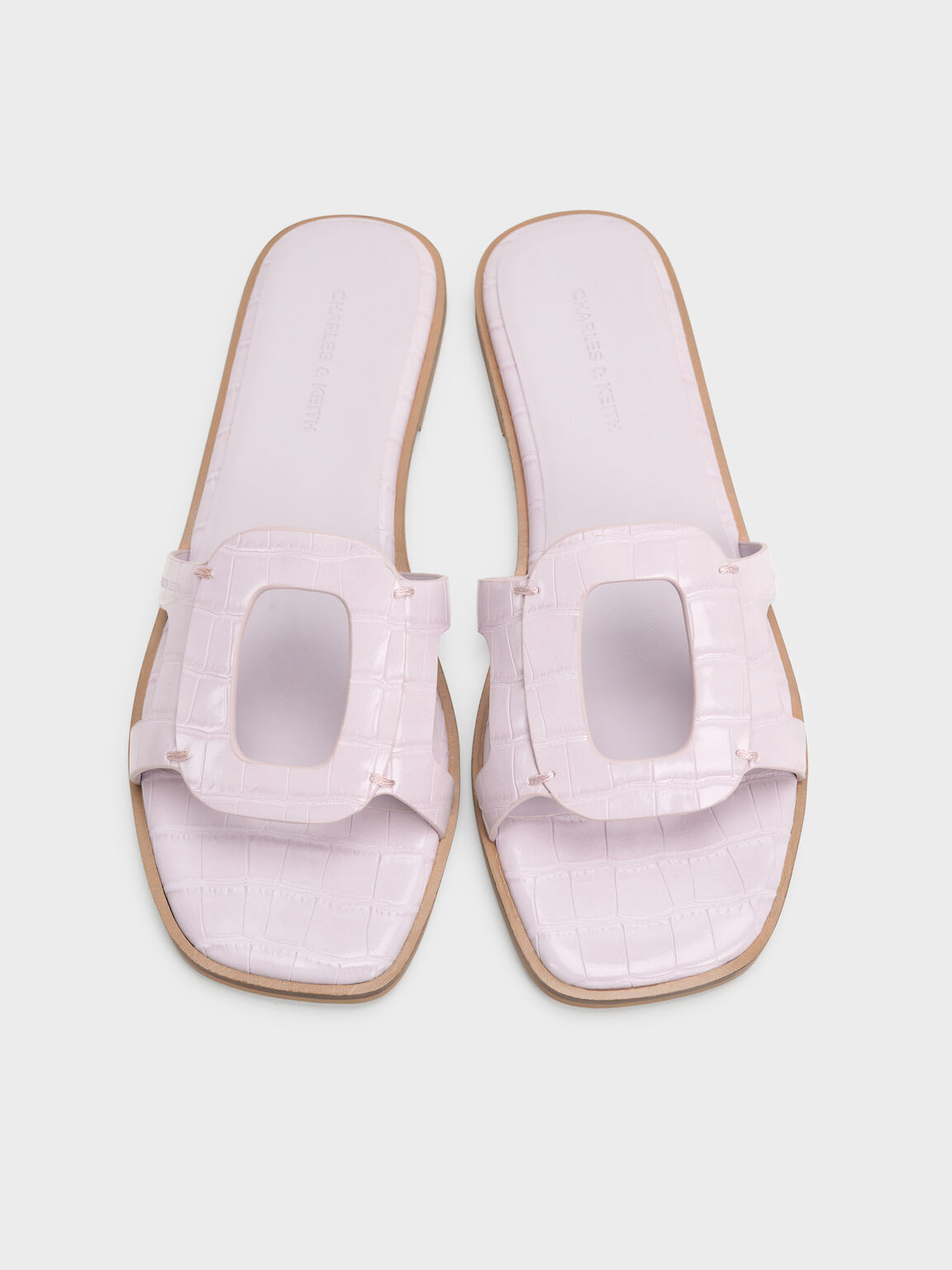 カットアウト スライドサンダル, アニマルプリントライラック, hi-res