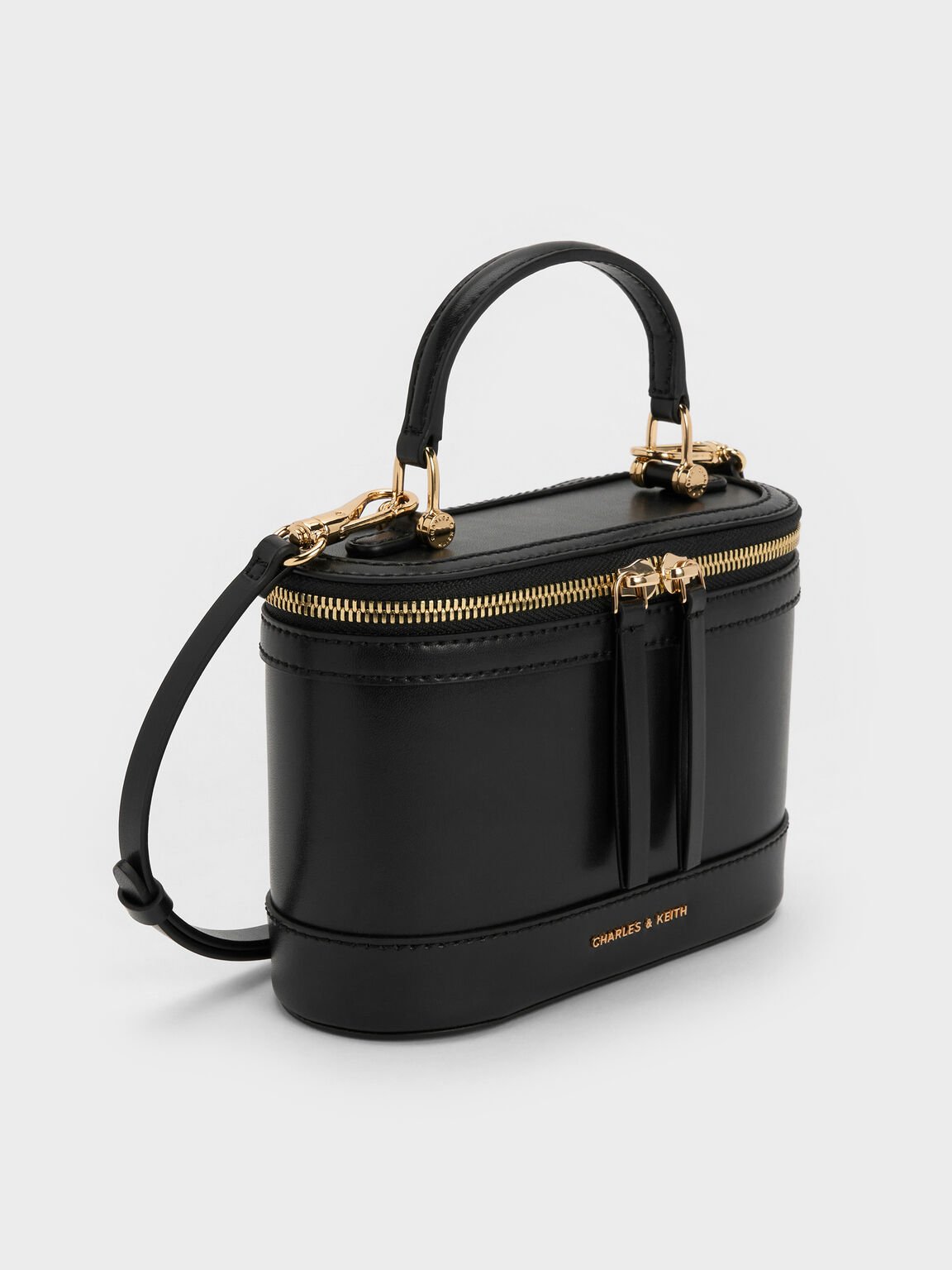 Enola エノラ トップハンドルバニティーバッグ, ブラック, hi-res