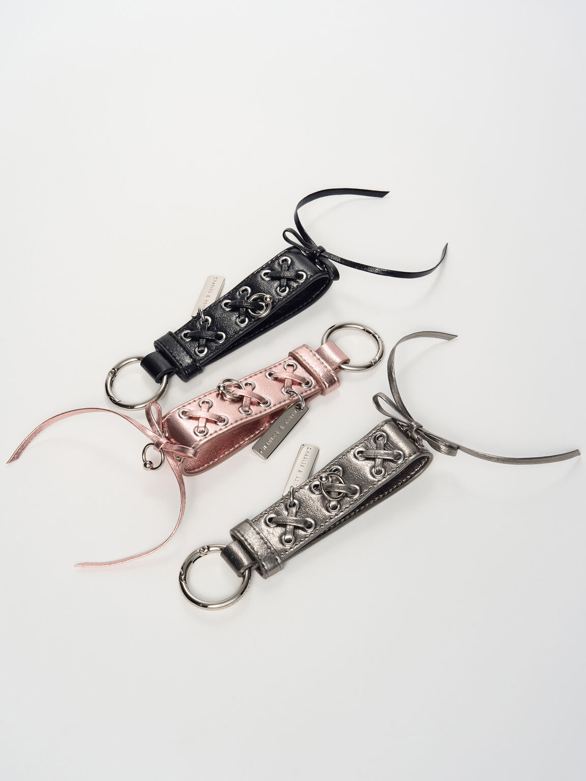 グロメット レースアップバッグチャーム, オーラピンク, hi-res