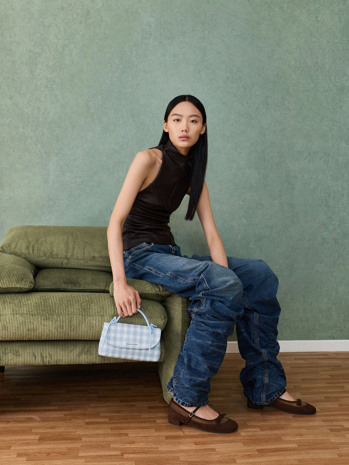 Mulligan マリガン フォースエードメッシュメリージェーン, ダークブラウンテクスチャー, hi-res