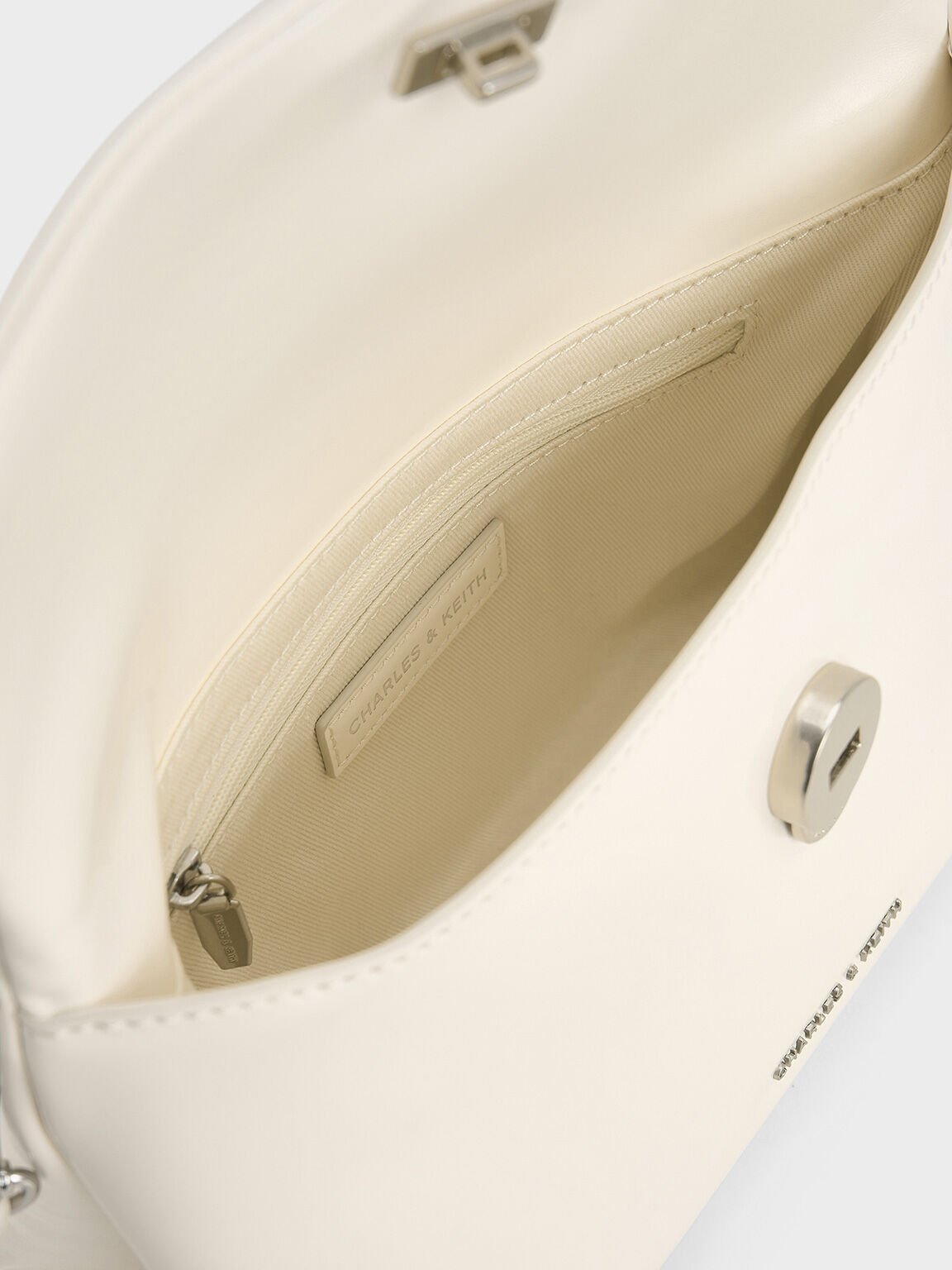 Andromeda アンドロメダ チャンキーチェーントップハンドルバッグ, クリーム, hi-res