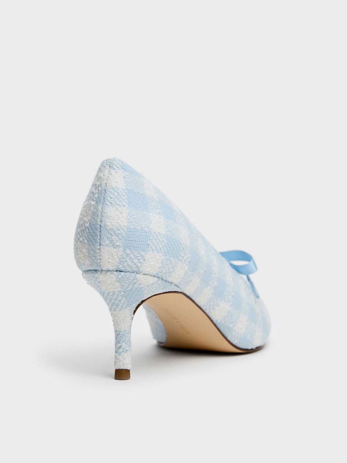 Venetia ヴェネツィア ボウタイポインテッドトゥパンプス, ライトブルー, hi-res