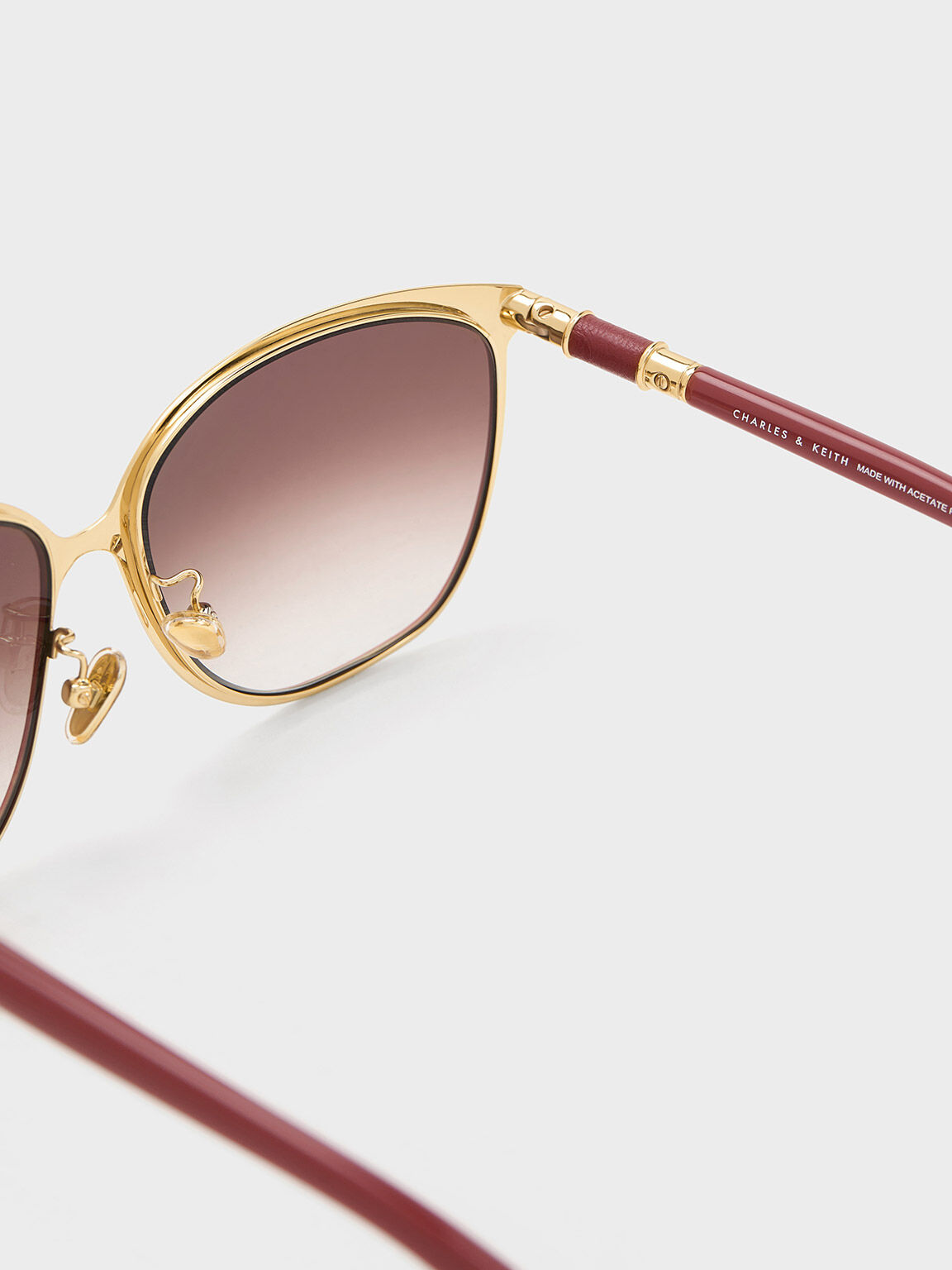 オーバーサイズ スクエアサングラス, ブリック, hi-res