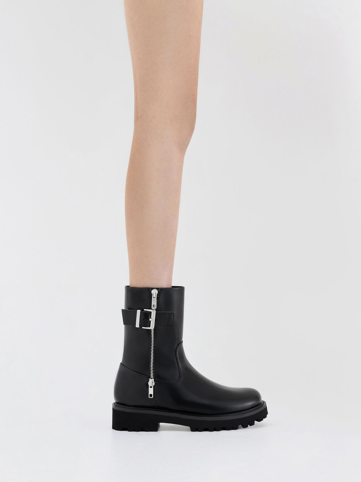 Lyndon リンドン サイドジップアンクルブーツ, ブラック, hi-res