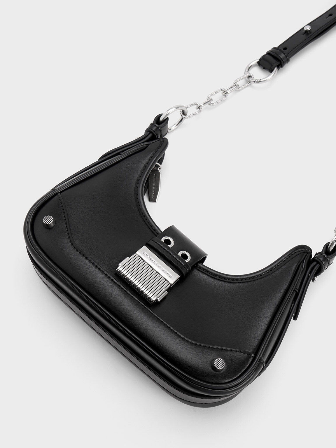 Winslet ウィンスレット ベルトショルダーバッグ, ブラック, hi-res