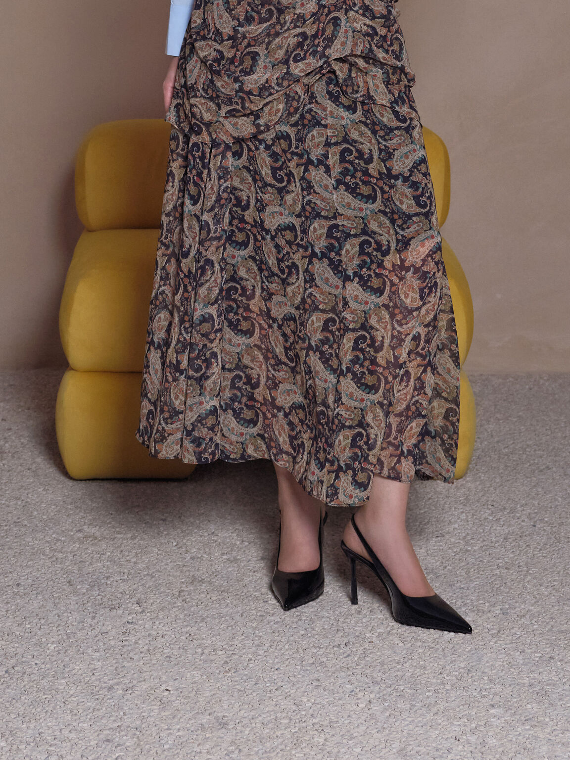 レザースリングバック スティレットパンプス, ブラックボックス, hi-res