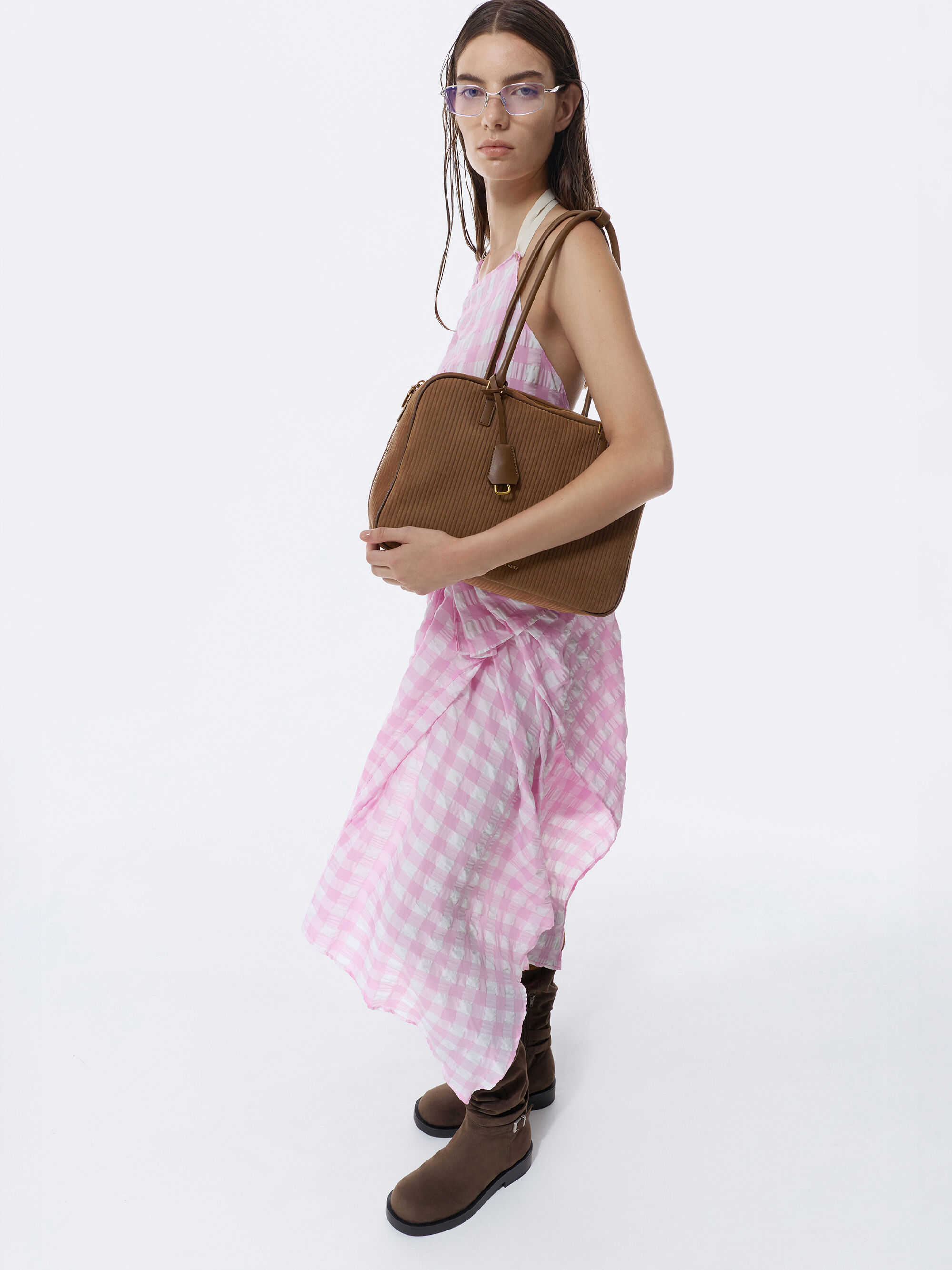 あめ Sianna ラージシアンナ ボウリングバッグ - モカブラウン Sianna ラージシアンナ ボウリングバッグ - モカブラウン | CHARLES