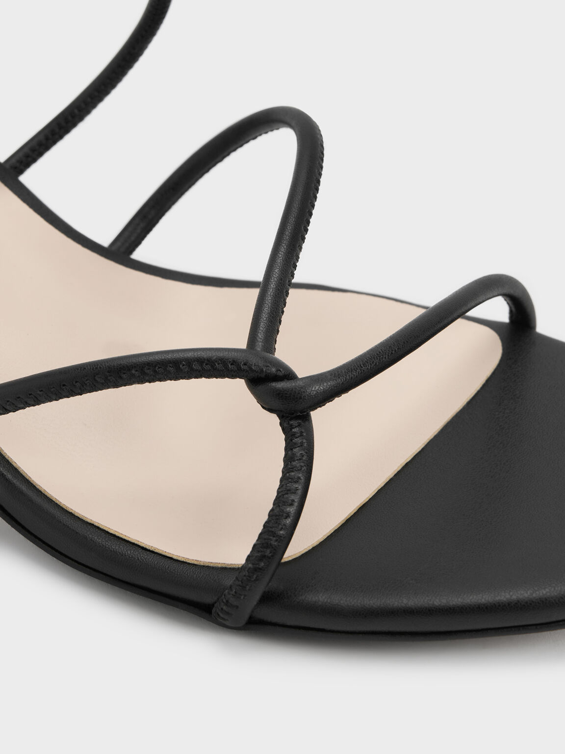 Meadow メドー ストラッピーブロックヒールサンダル, ブラック, hi-res