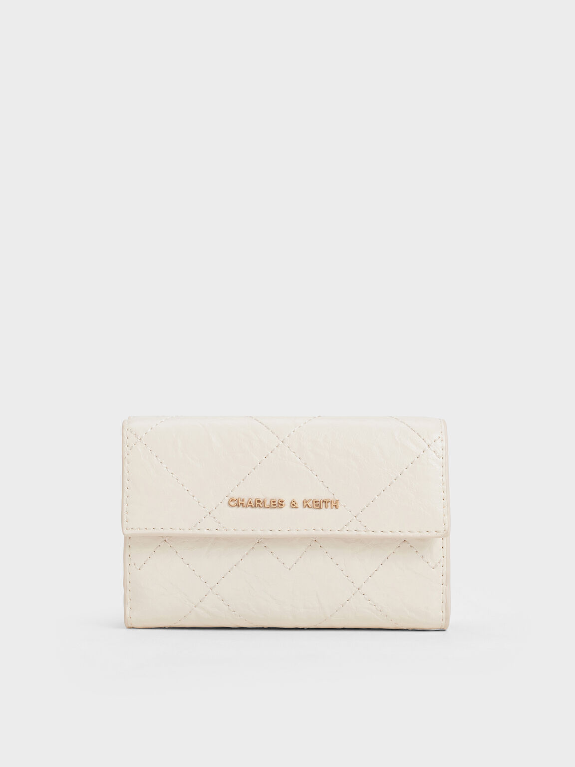 Duo ドゥオ キルトフォルドオーバー ウォレット, クリーム, hi-res