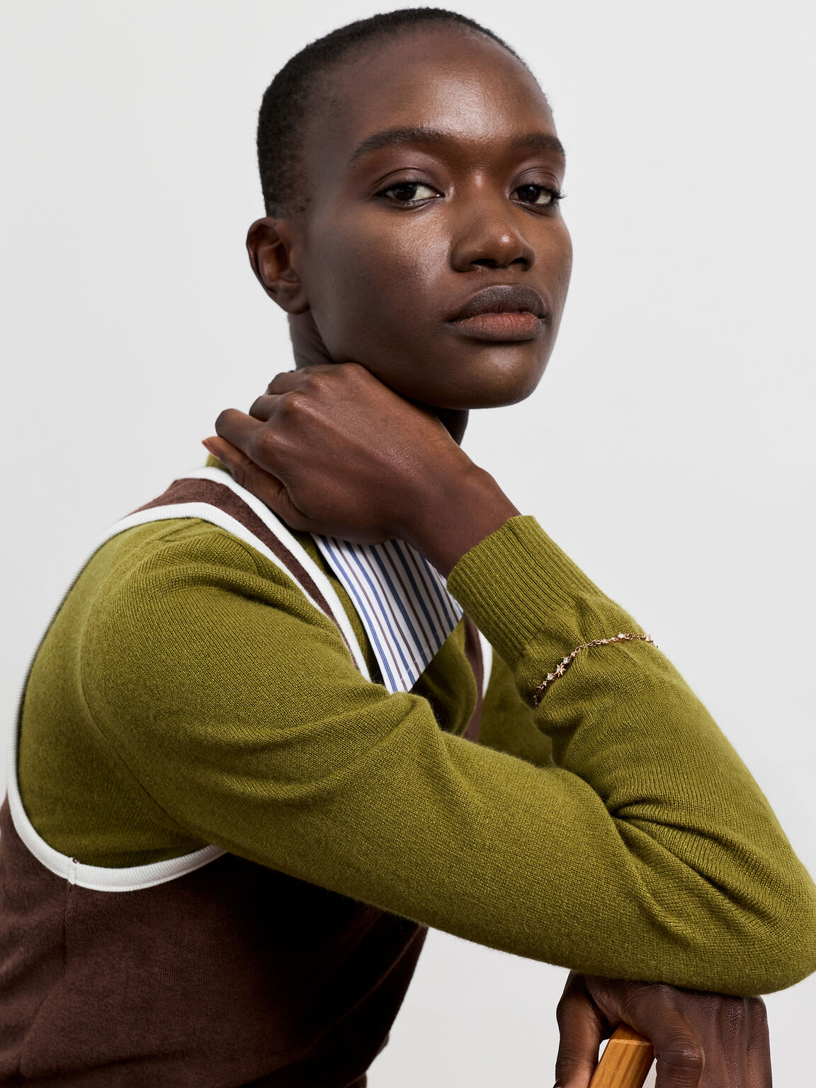 Everest エベレスト クリスタルスターブレスレット, ローズゴールド, hi-res