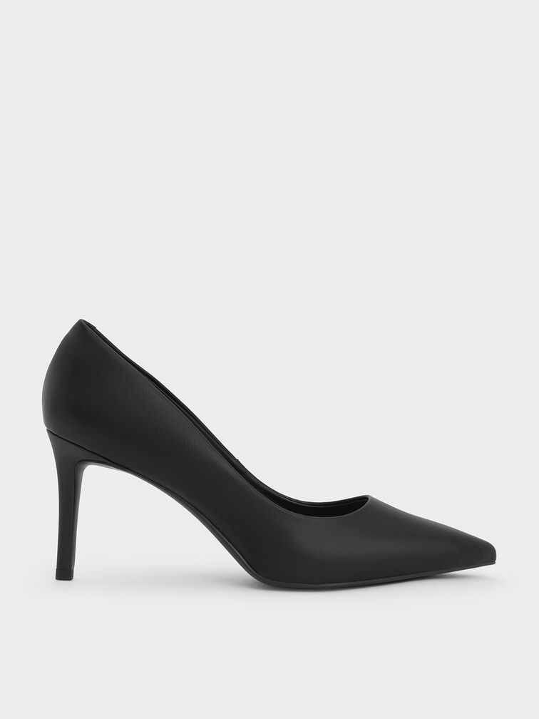 ポインテッドトゥ スティレットパンプス - ブラック | CHARLES & KEITH 