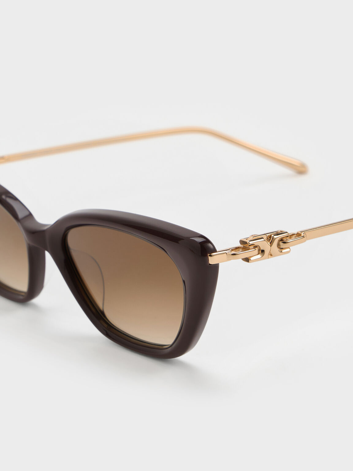 Adalyn アダリン レクタンギュラーサングラス, エスプレッソブラウン, hi-res