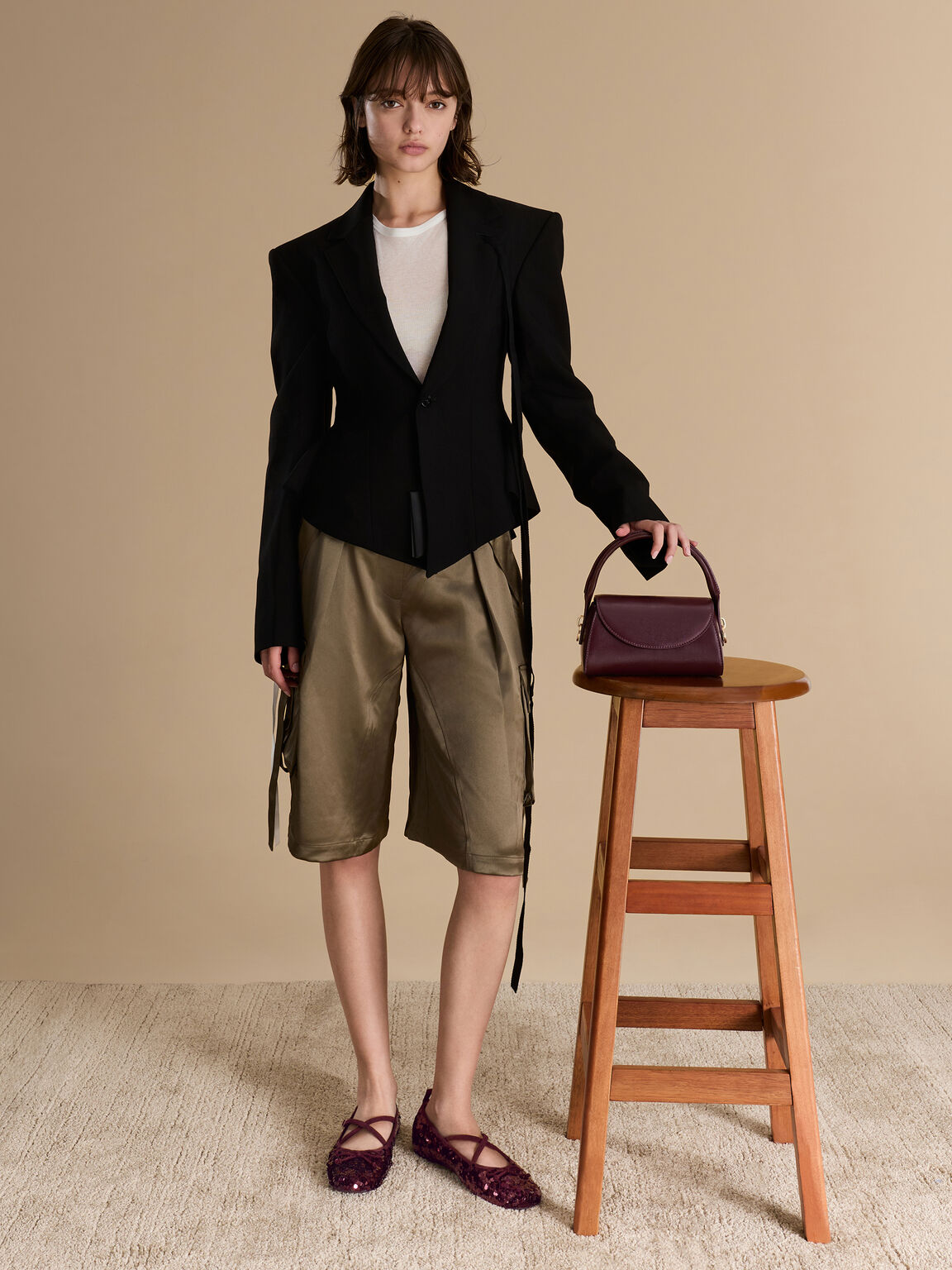 Kaila カイラ フラップトップハンドルバッグ, ワインベリーレッド, hi-res