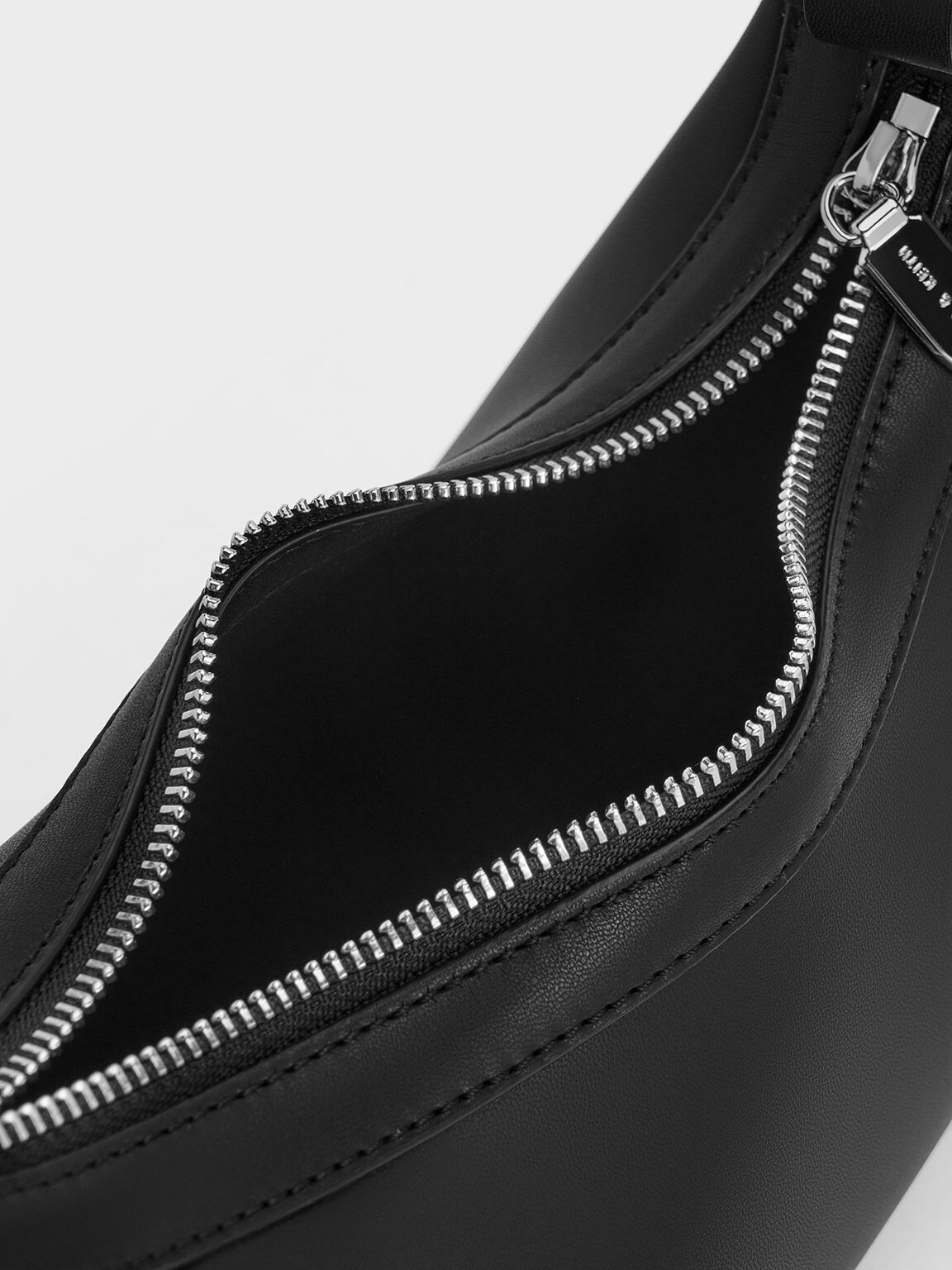 Aurelie オレリー トラペーズホーボーバッグ, ノワール, hi-res