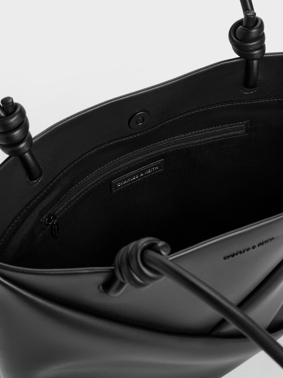 Midori ミドリ ジオメトリックトートバッグ, ジェットブラック, hi-res