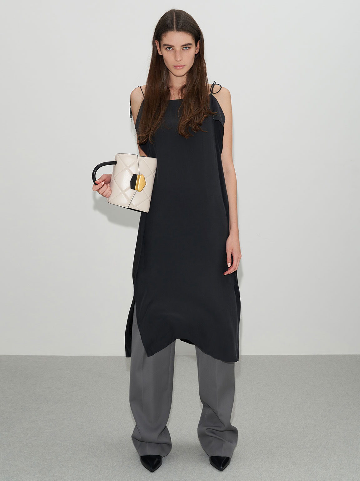 ヴァーティゴキルト プッシュロックトップハンドルバッグ, マルチ, hi-res