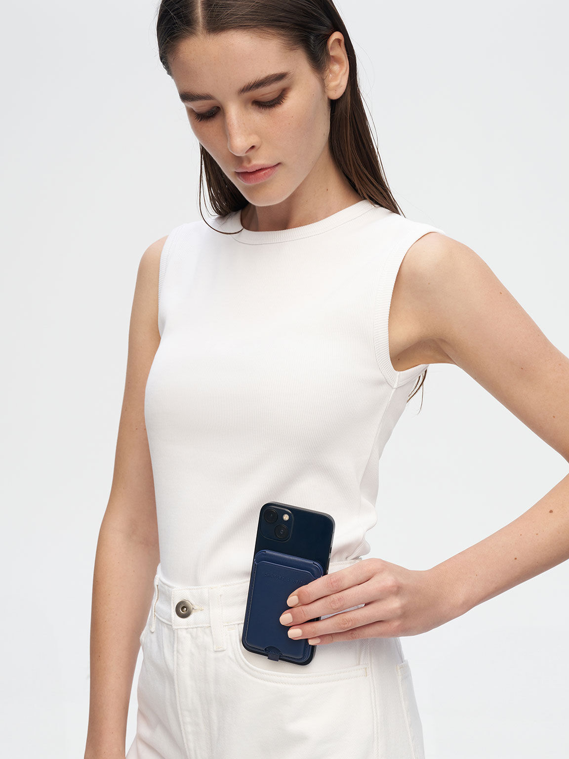 Cyrus サイラス ビーフォルドカードホルダー, ネイビー, hi-res