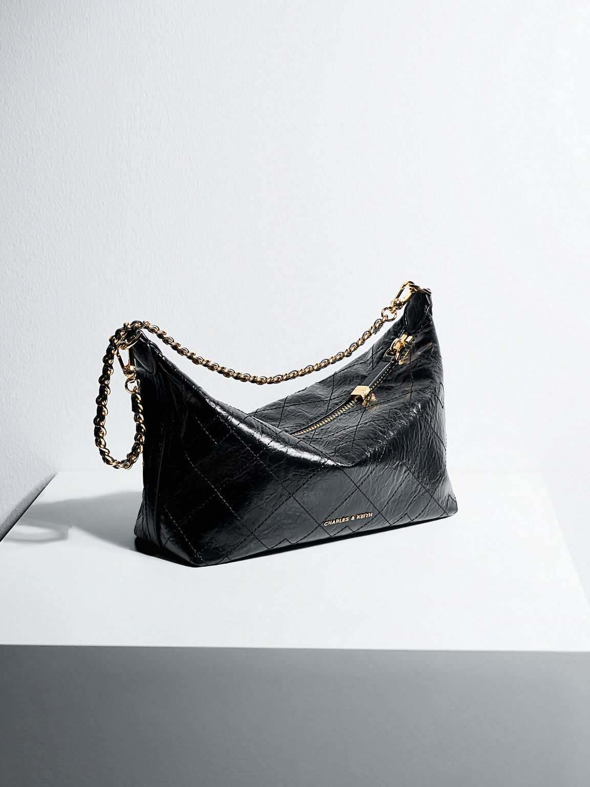 Duo ドゥオ キルティング ショルダーバッグ, ブラック, hi-res