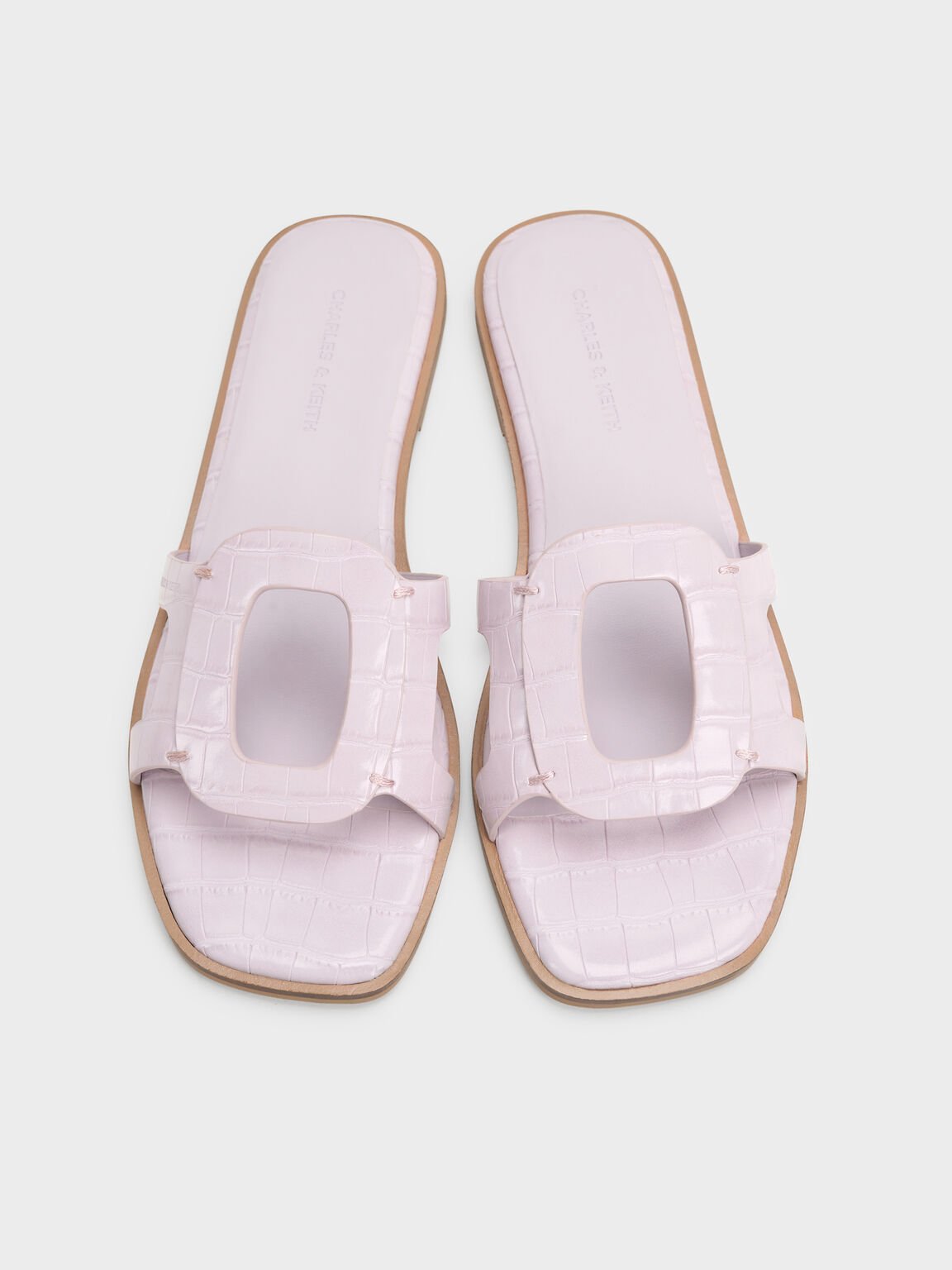 カットアウト スライドサンダル, アニマルプリントライラック, hi-res