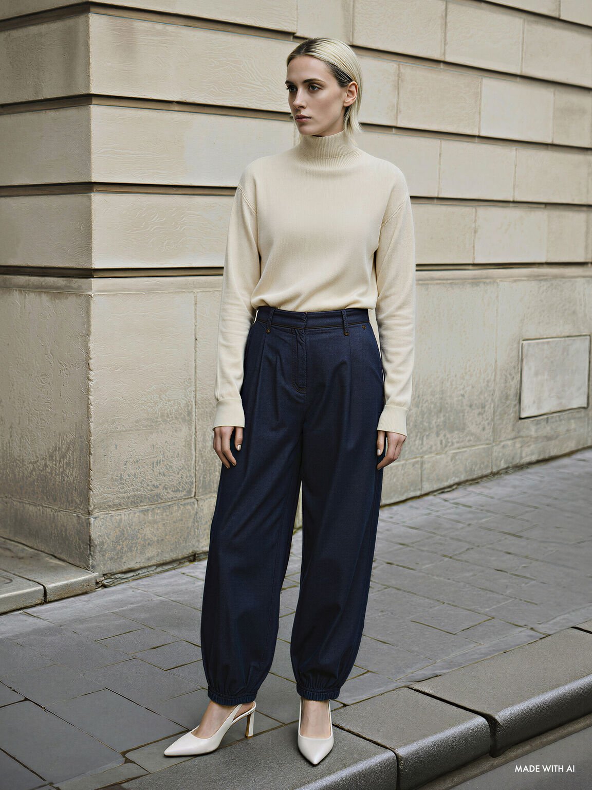 Kerra ケラ ポインテットスリングバックパンプス, ホワイト, hi-res