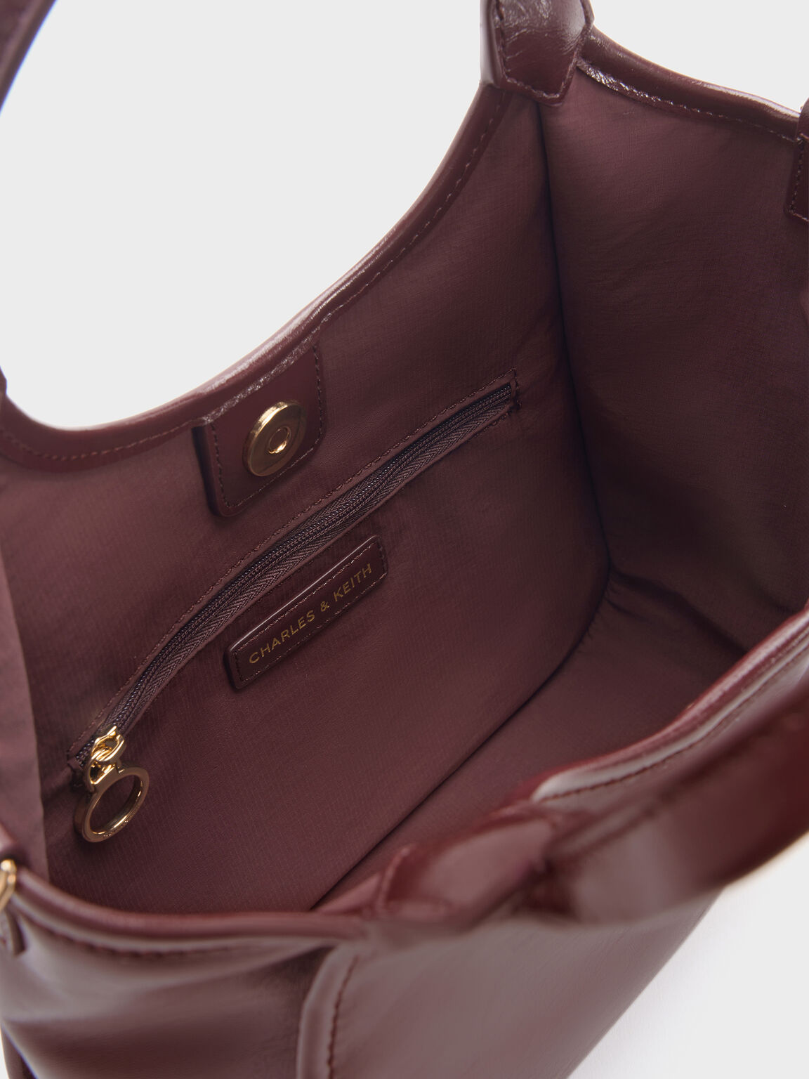 Sianna ミニシアンナ クリンクルエフェクトスラウチートートバッグ, ワインベリーレッド, hi-res