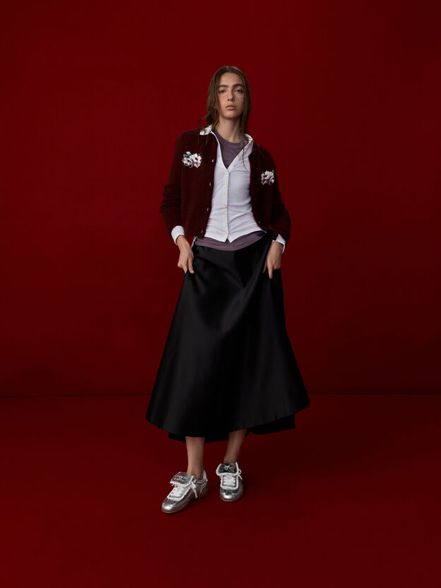 Louise ルーイ レーストリムスニーカー, シルバー, hi-res