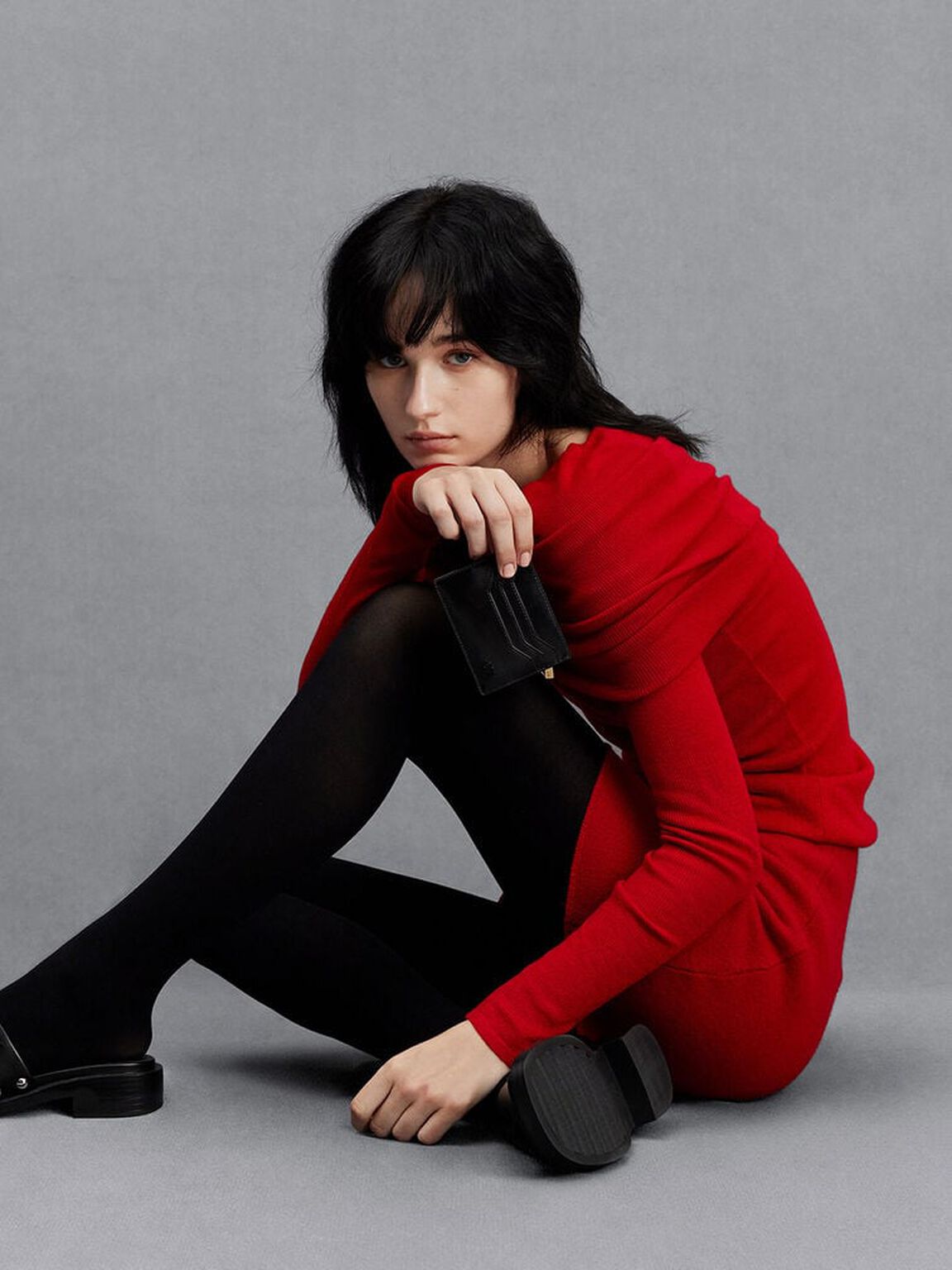 Glimpse グリンプス レザーマルチスロットカードホルダー, ブラック, hi-res