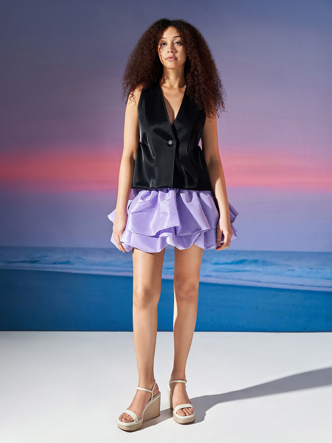 エスパドリーユ ウエッジ, クリーム, hi-res