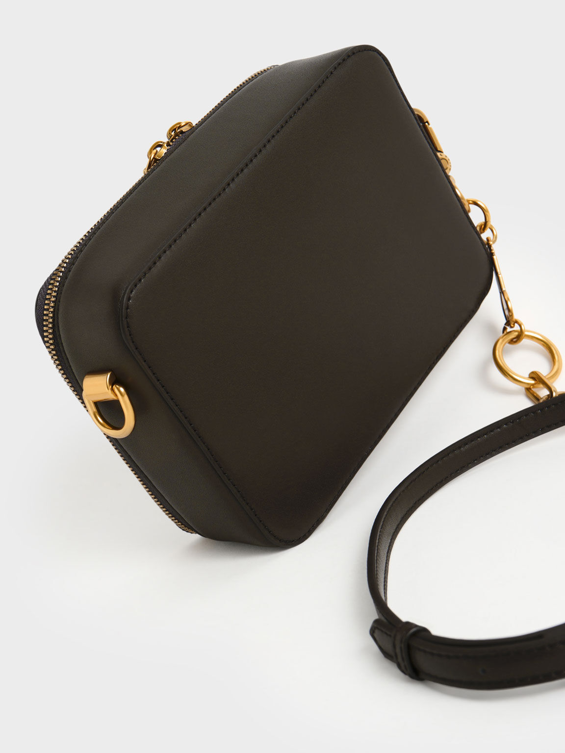 ロック&キーチェーン ハンドルバッグ - ダークモス | CHARLES & KEITH