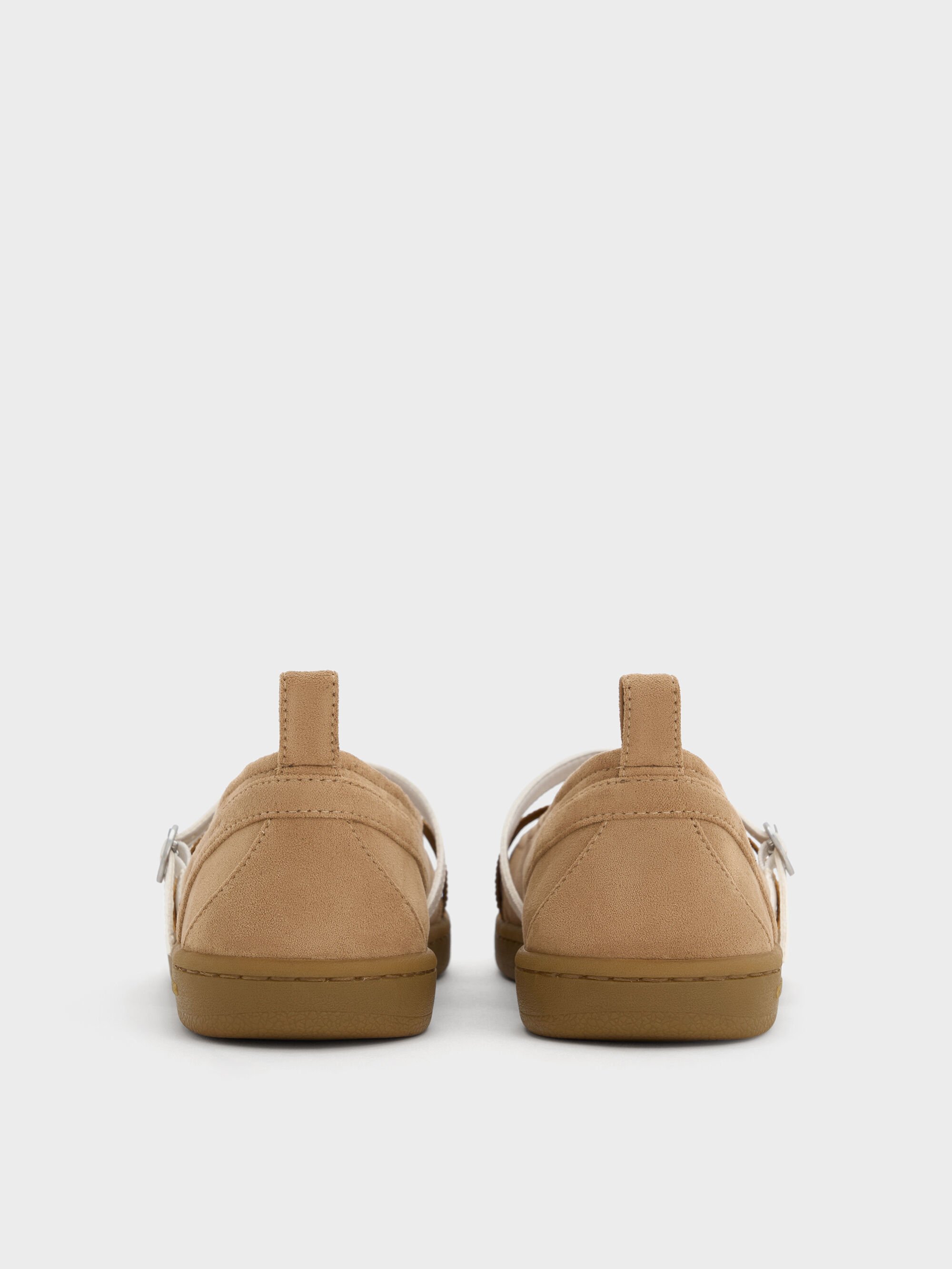 メッシュ ツートーンバレエスニーカー - サンド | CHARLES