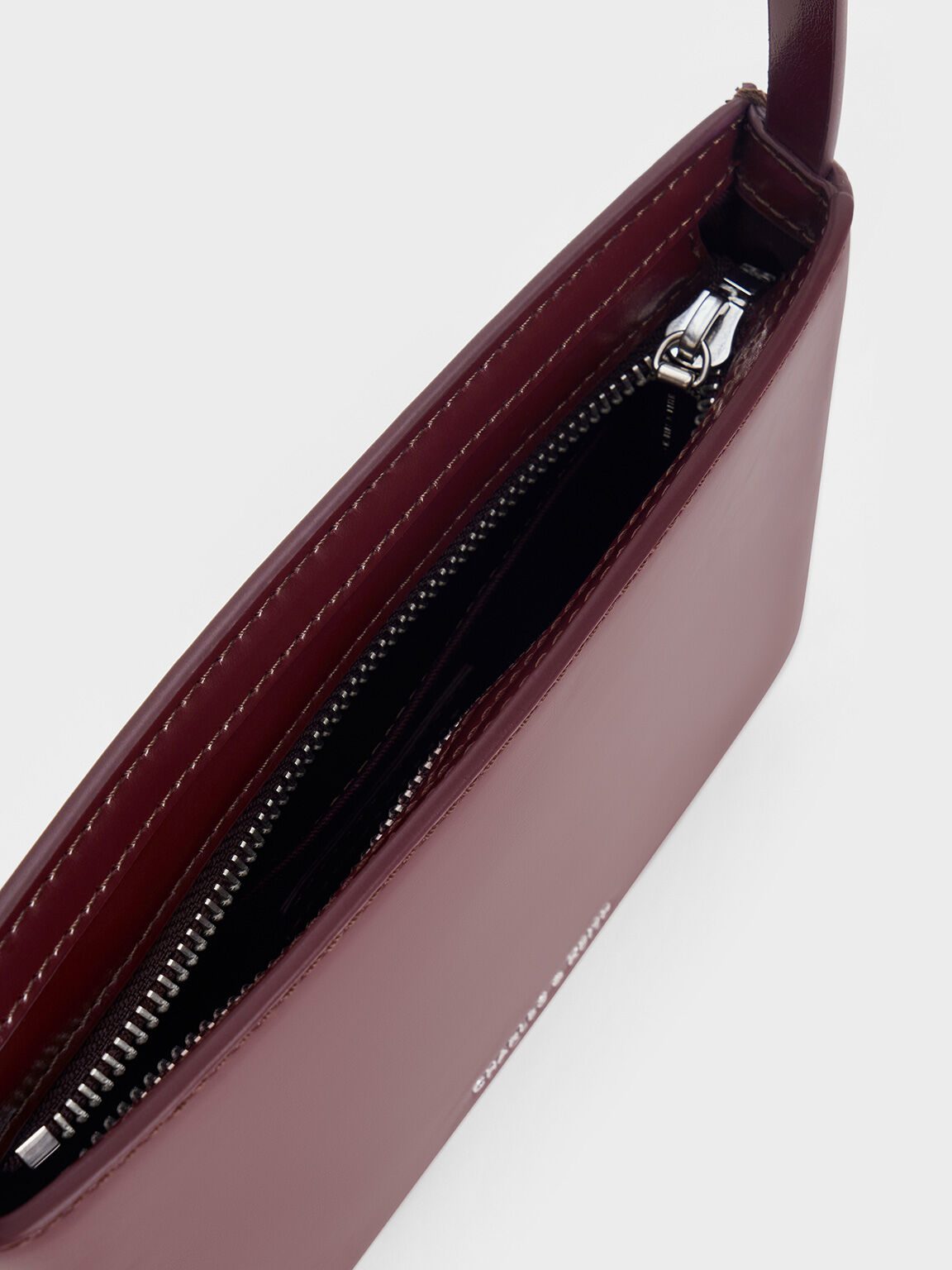 ストラクチャーボクシー ショルダーバッグ, バーガンディ, hi-res