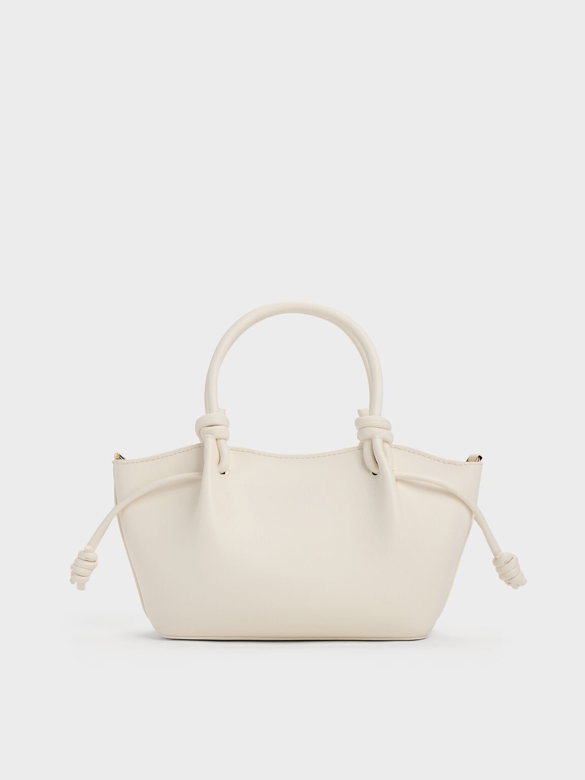 Sammie サミー ノットハンドル ウェービートートバッグ, クリーム, hi-res