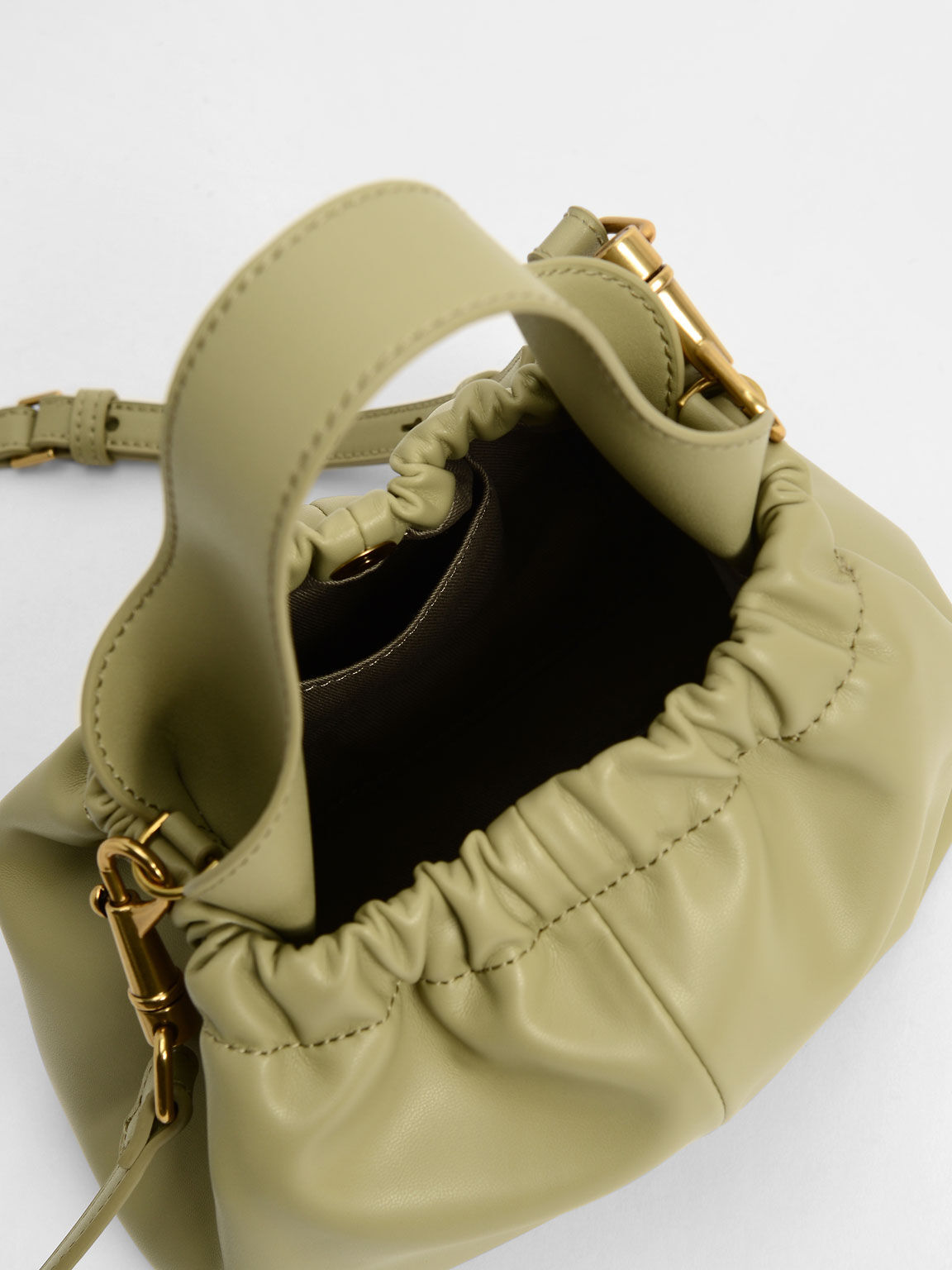 Ally アリー ルーシュドスラウチーバッグ, トープ, hi-res